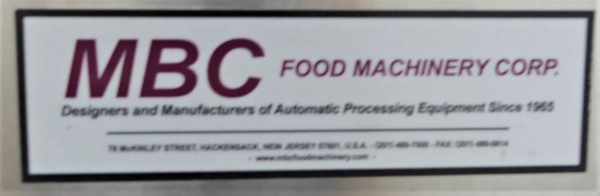 MBC Food Machinery Corp 3-100 Ravioli Extruder - Image 55 of 55