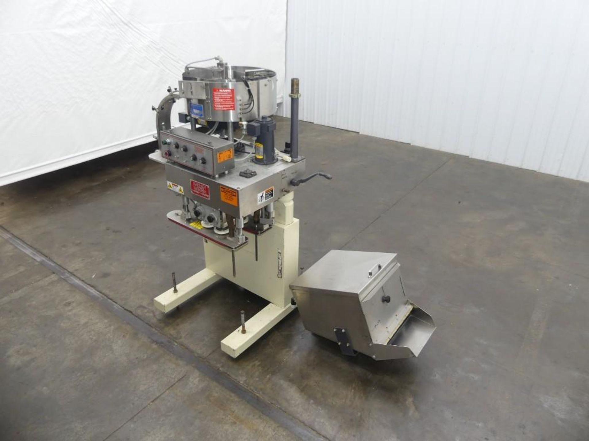 Kaps-All Model E4 Spindle Capper with a Feed Systems FSRF-24 Cap Feeder - Image 2 of 35