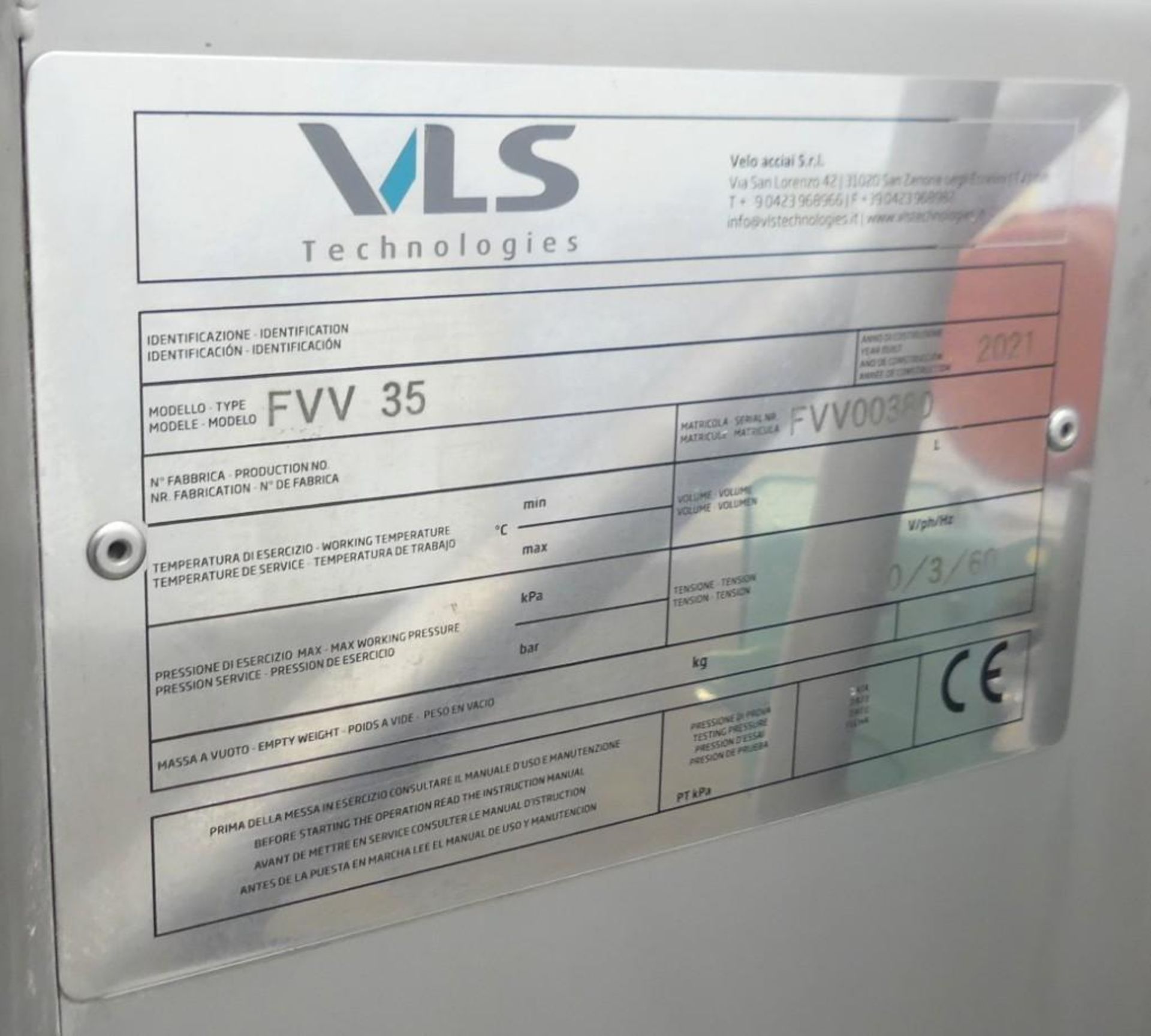 VLS Techonologies FVV 35 Vertical Plate Filter - Image 51 of 53