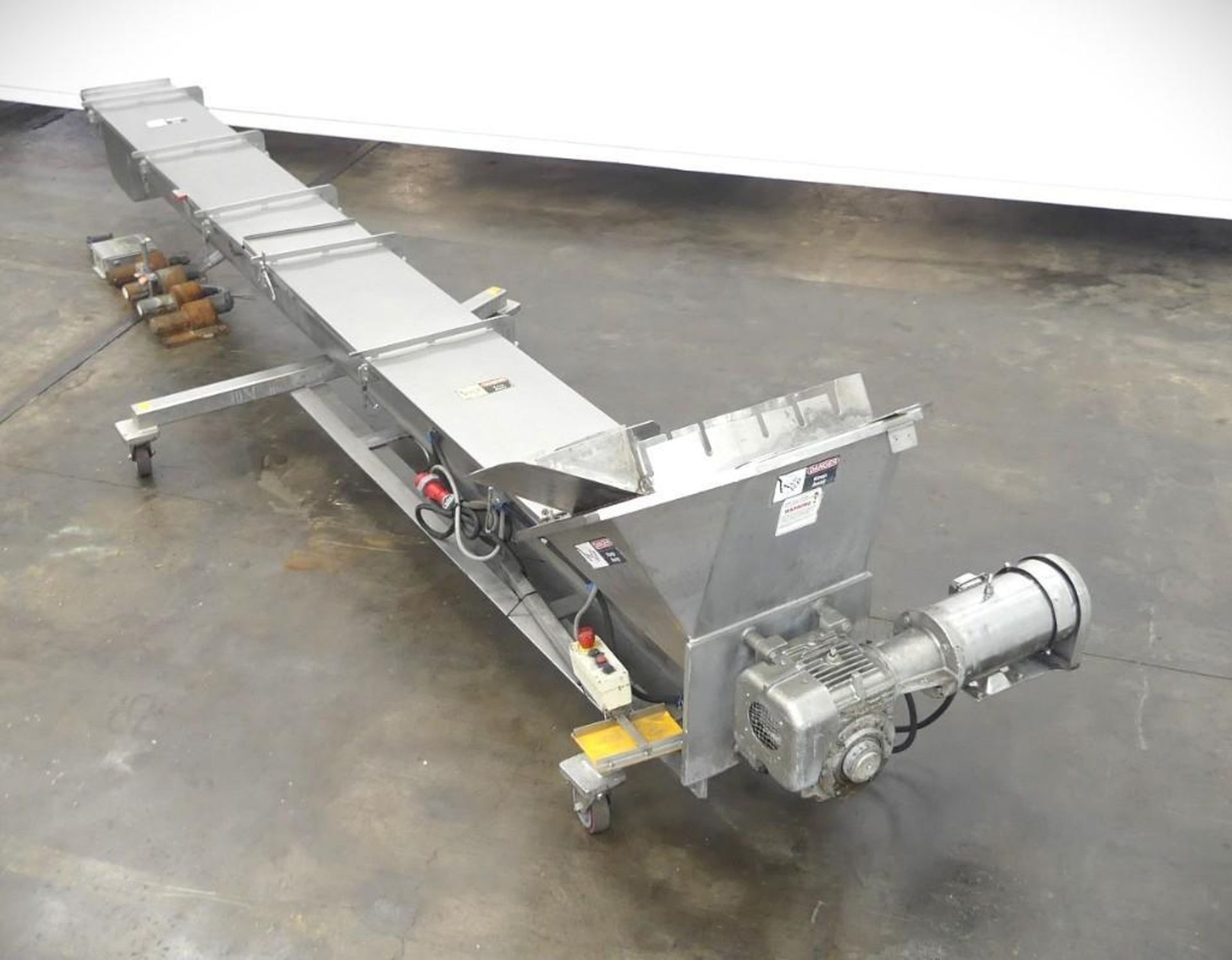 SS Trough Auger Conveyer 217"Long x 70" Wide - Image 3 of 15