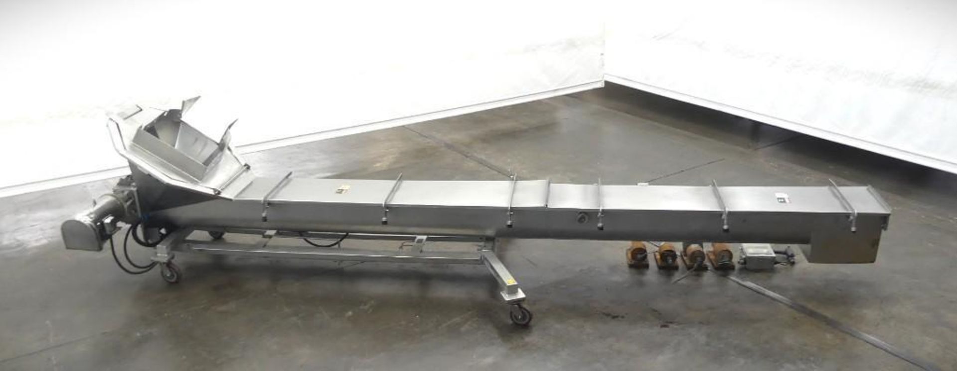 SS Trough Auger Conveyer 217"Long x 70" Wide - Image 4 of 15