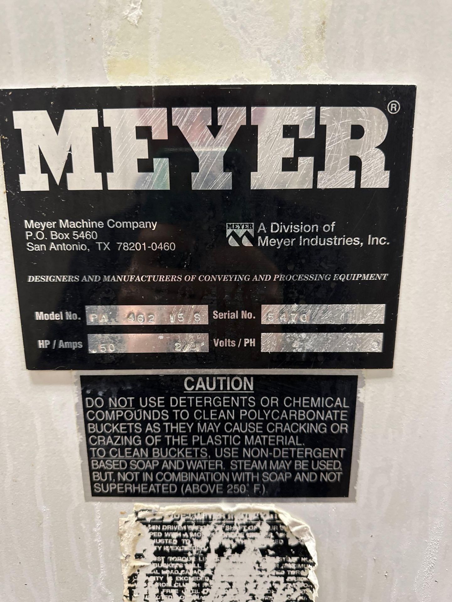 Meyer PA462 15/S Z-Style Bucket Conveyor, 149" Discharge Height - Image 6 of 13