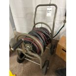 Rolling Garden Hose Cart with Garden Hose