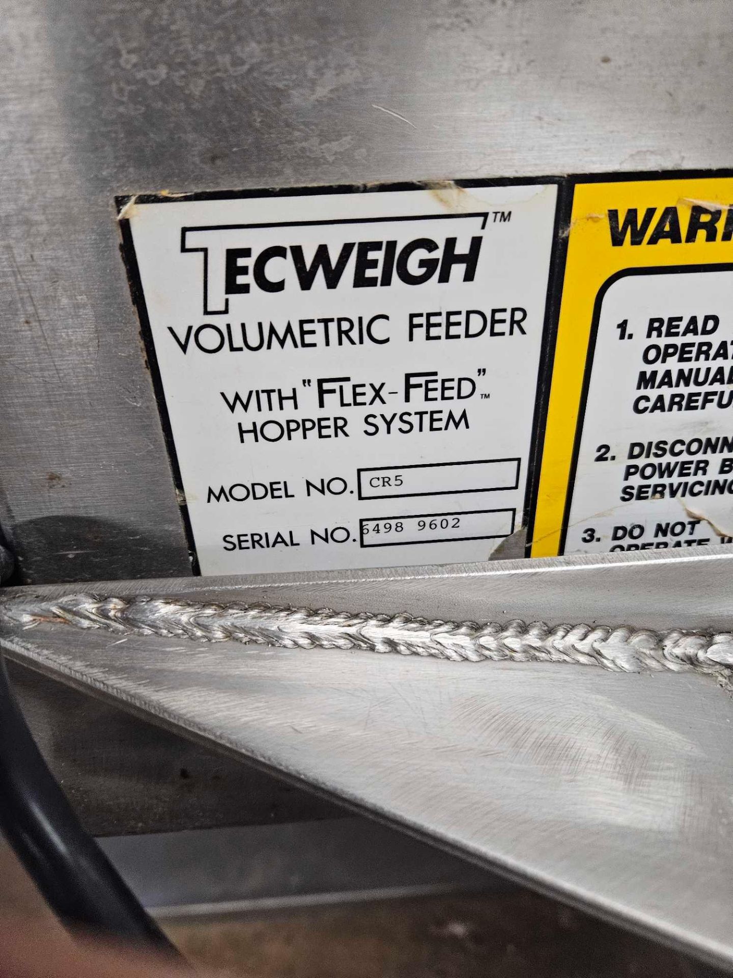 Tecweigh Stainless Steel Volumetric Feeder and Seasoning Tumbler - Image 14 of 14