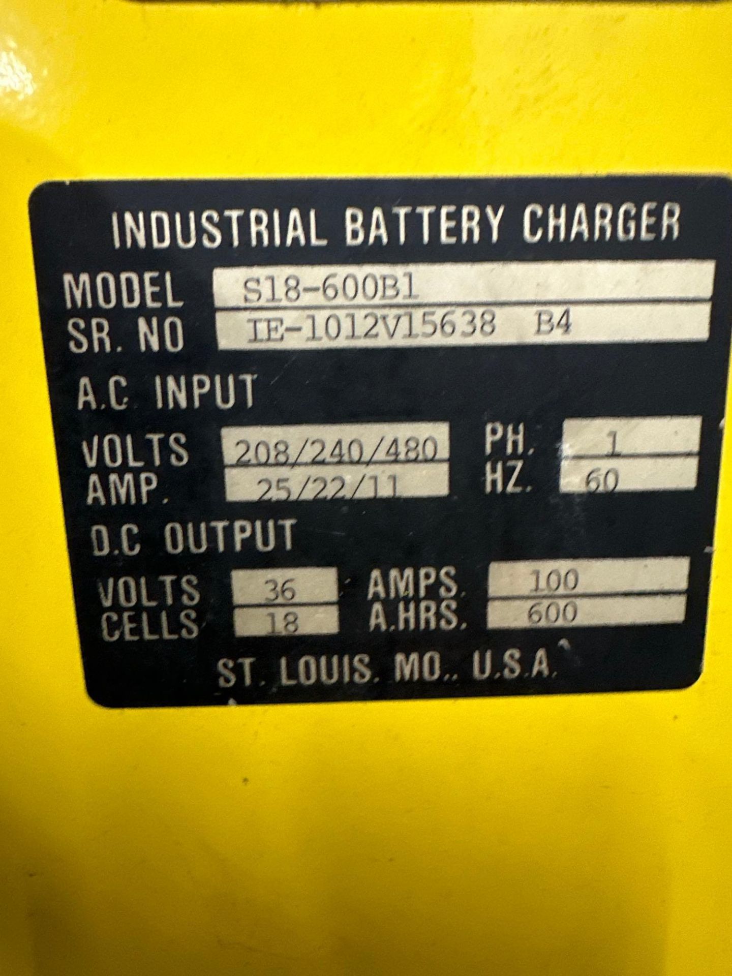 Industrial Energy S18-600B1 Battery Charger - Image 6 of 7