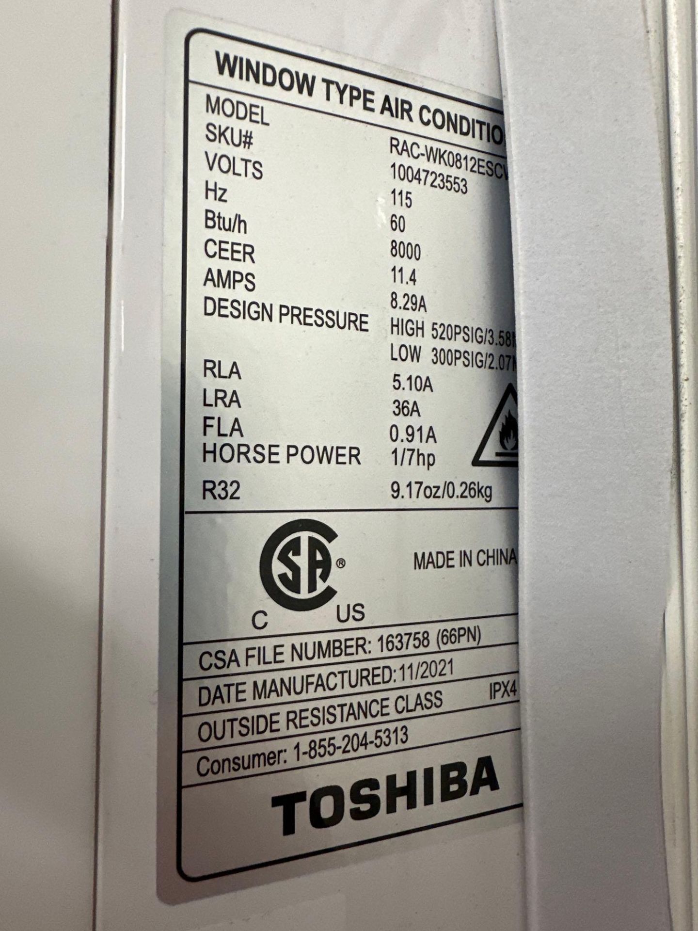 Toshiba Window Air Condition Unit - Image 4 of 4