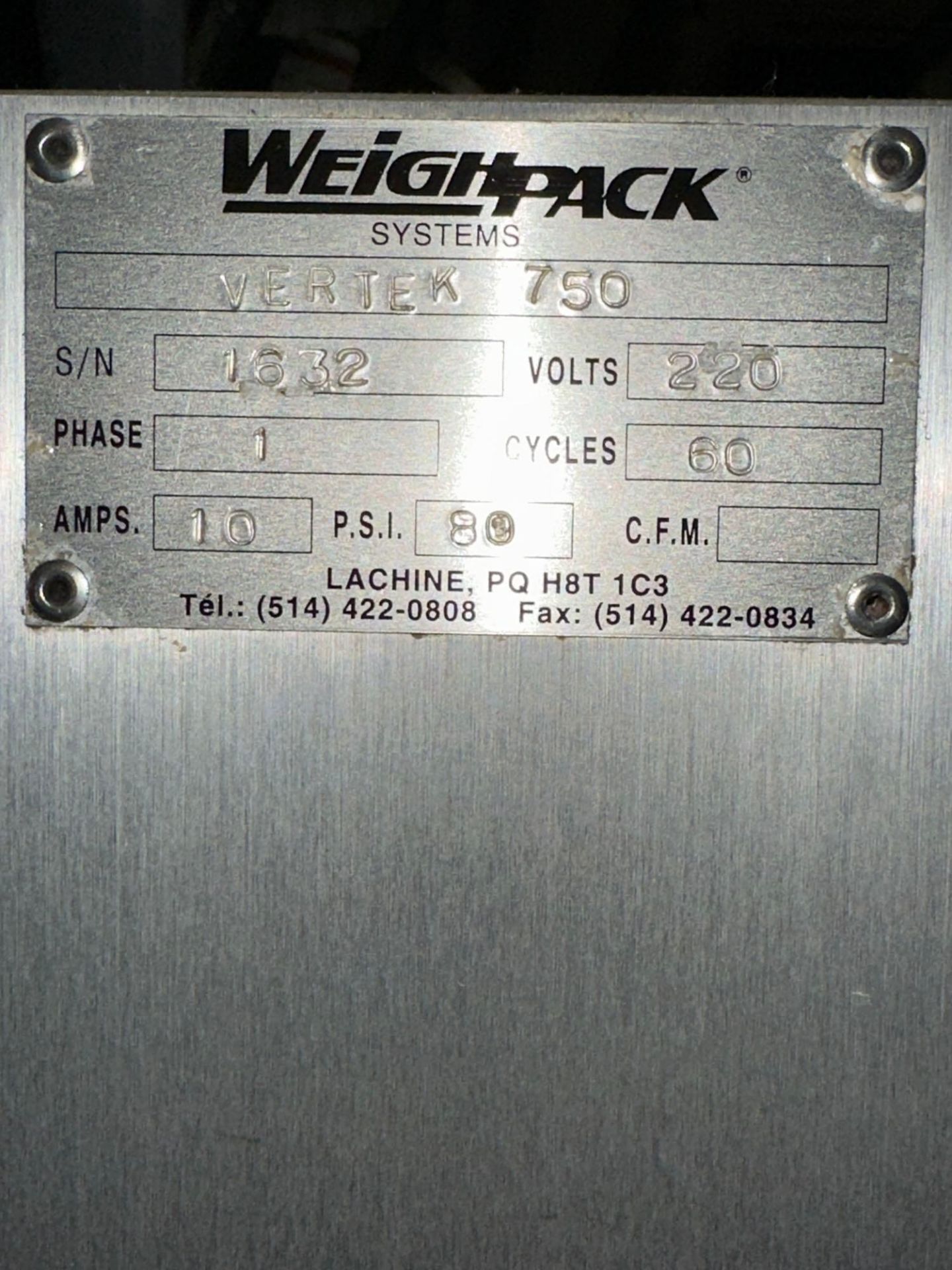 Weighpack Vertek 750 Vertical Form Fill and Seal - Image 11 of 14