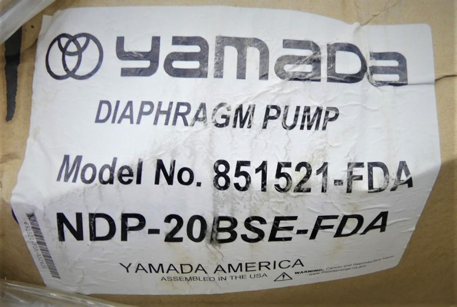 Yamada NDP-20BSE-FDA Air Powered Double Diaphragm Pump - Image 2 of 2