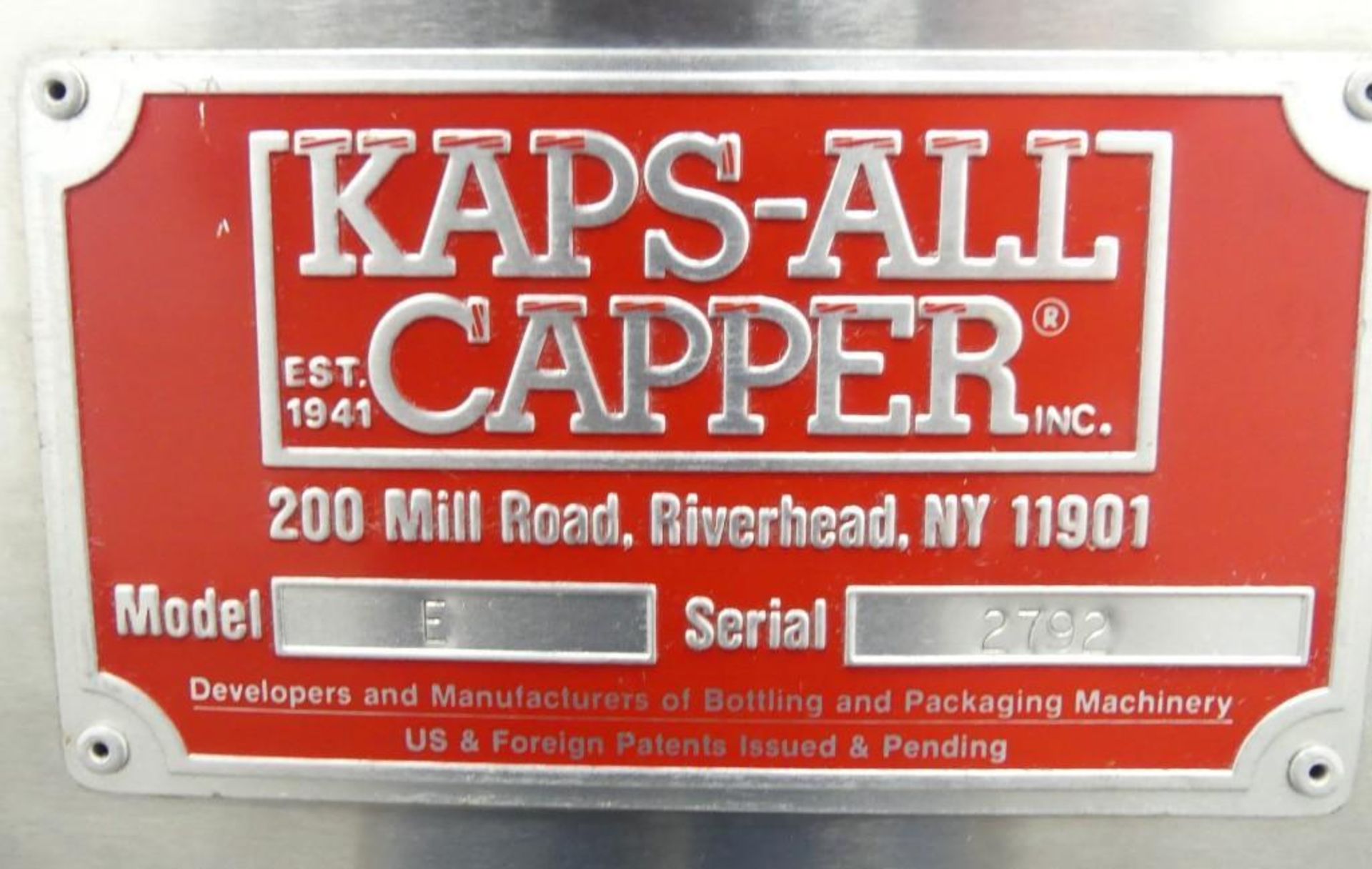 Kaps-All Model E4 Spindle Capper with a Feed Systems FSRF-24 Cap Feeder - Image 35 of 35