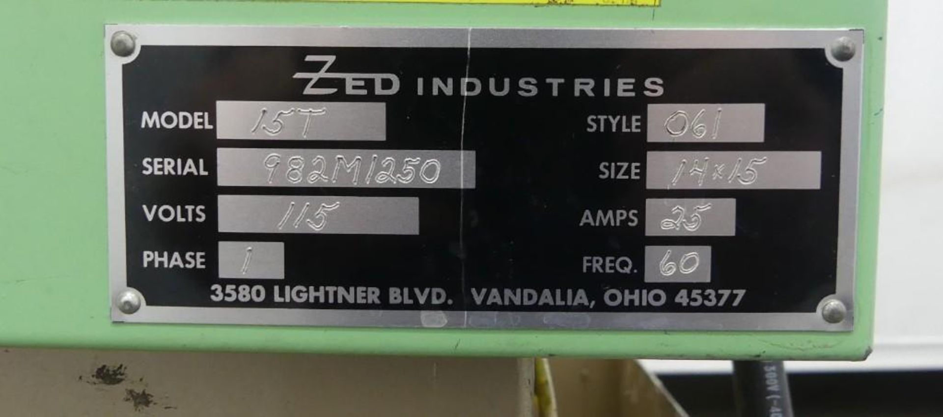 Zed Industries 15 T Blister Pack Sealer - Image 9 of 10