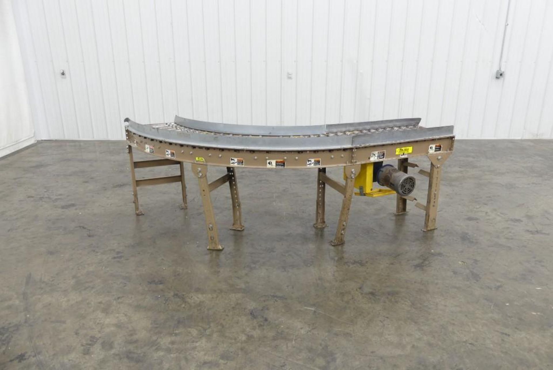 90 Degree Turn Lineshaft Roller Conveyor 15" Wide