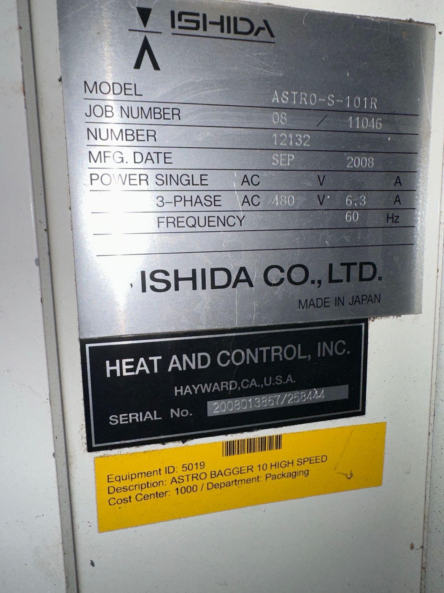 Ishida Astro-S-101R Vertical Form Fill and Seal - Image 7 of 10