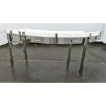 Nercon Curved 84" L by 18" W Mat-Top Conveyor