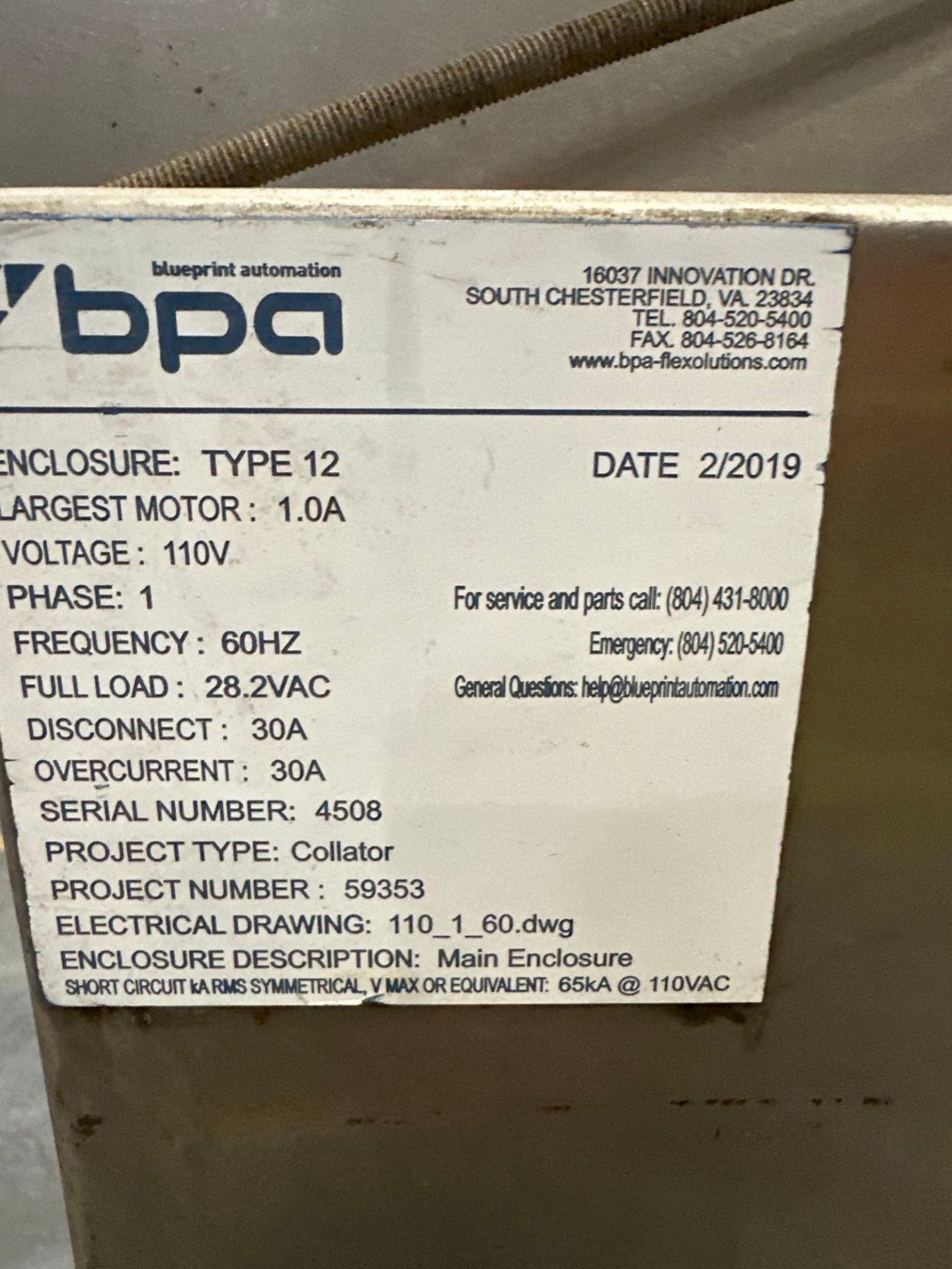 BPA Indexing Conveyor - Image 19 of 19