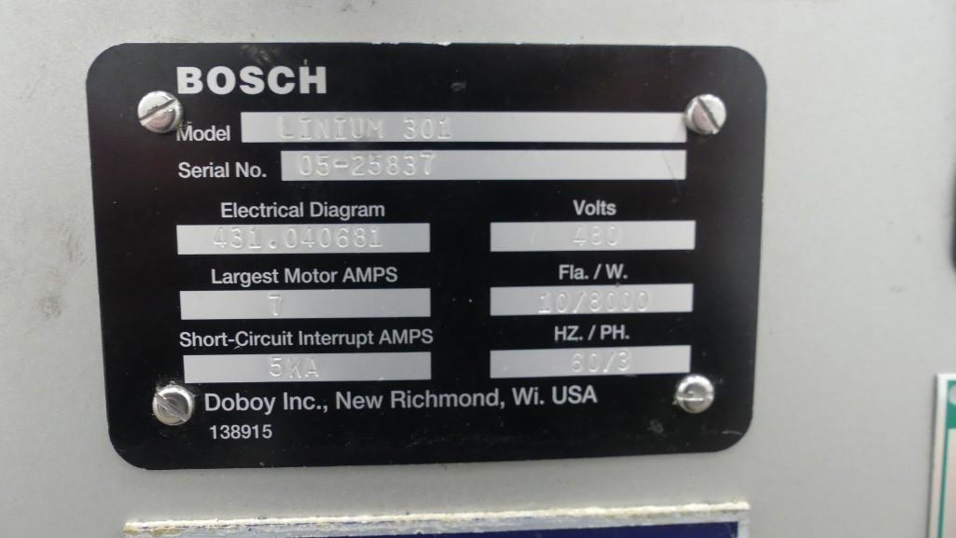 Bosch Doboy Linium 301 Print Register Flow Wrapper - Image 21 of 21