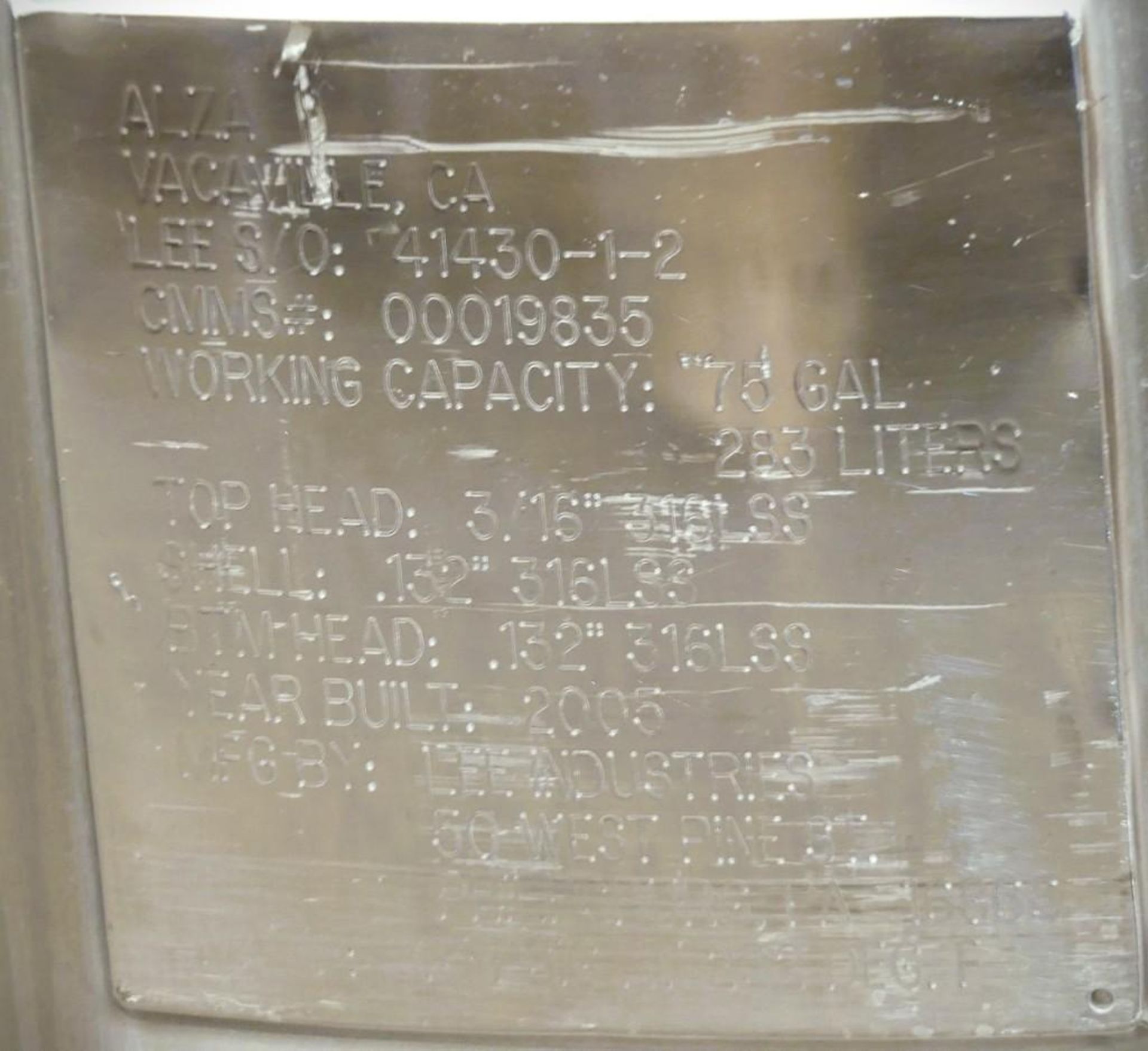 Lee 283 Liter Stainless Steel Agitated Kettle - Bild 19 aus 21