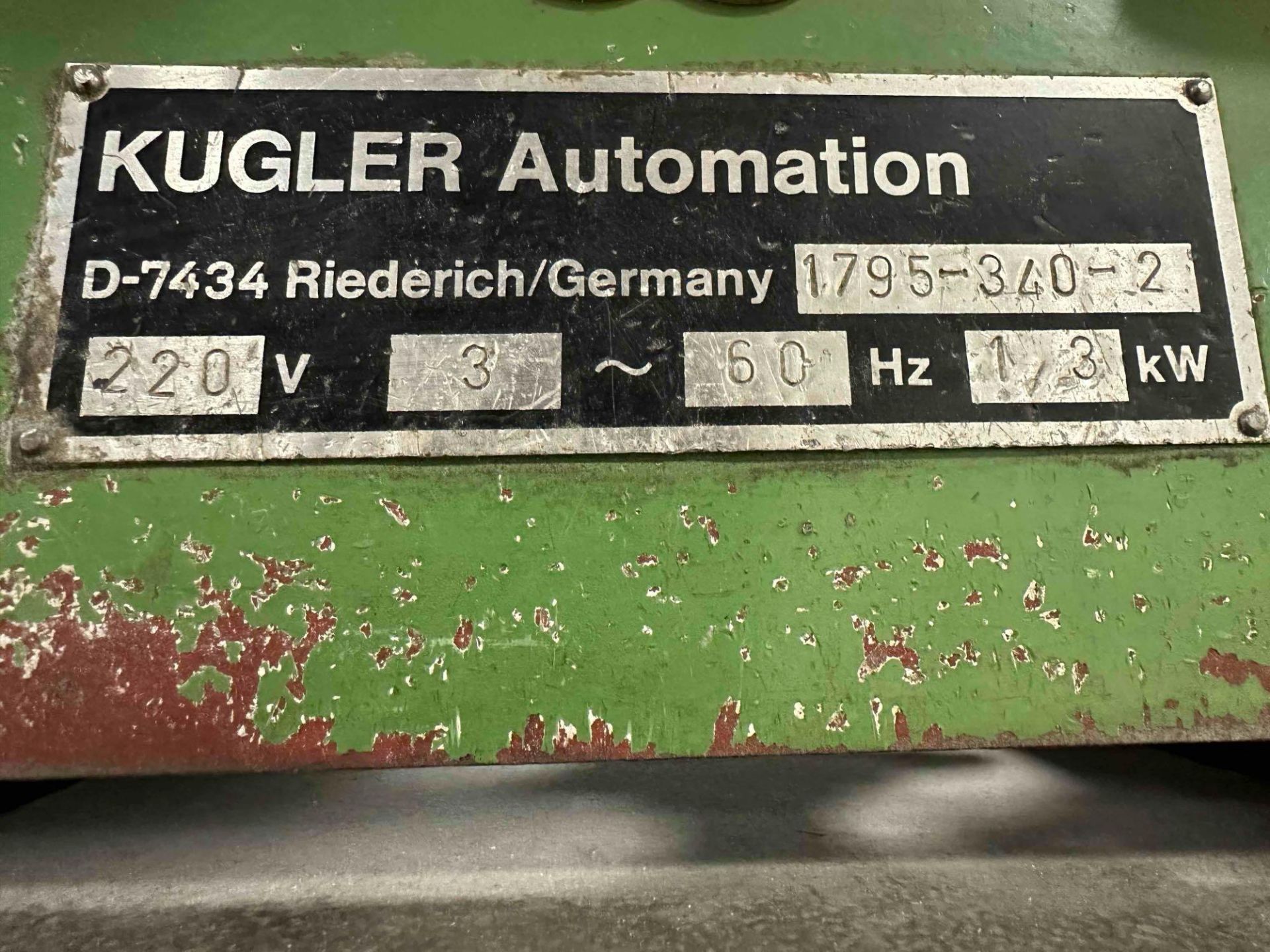 Kugler 340 Automatic Punching Machine - Image 11 of 11