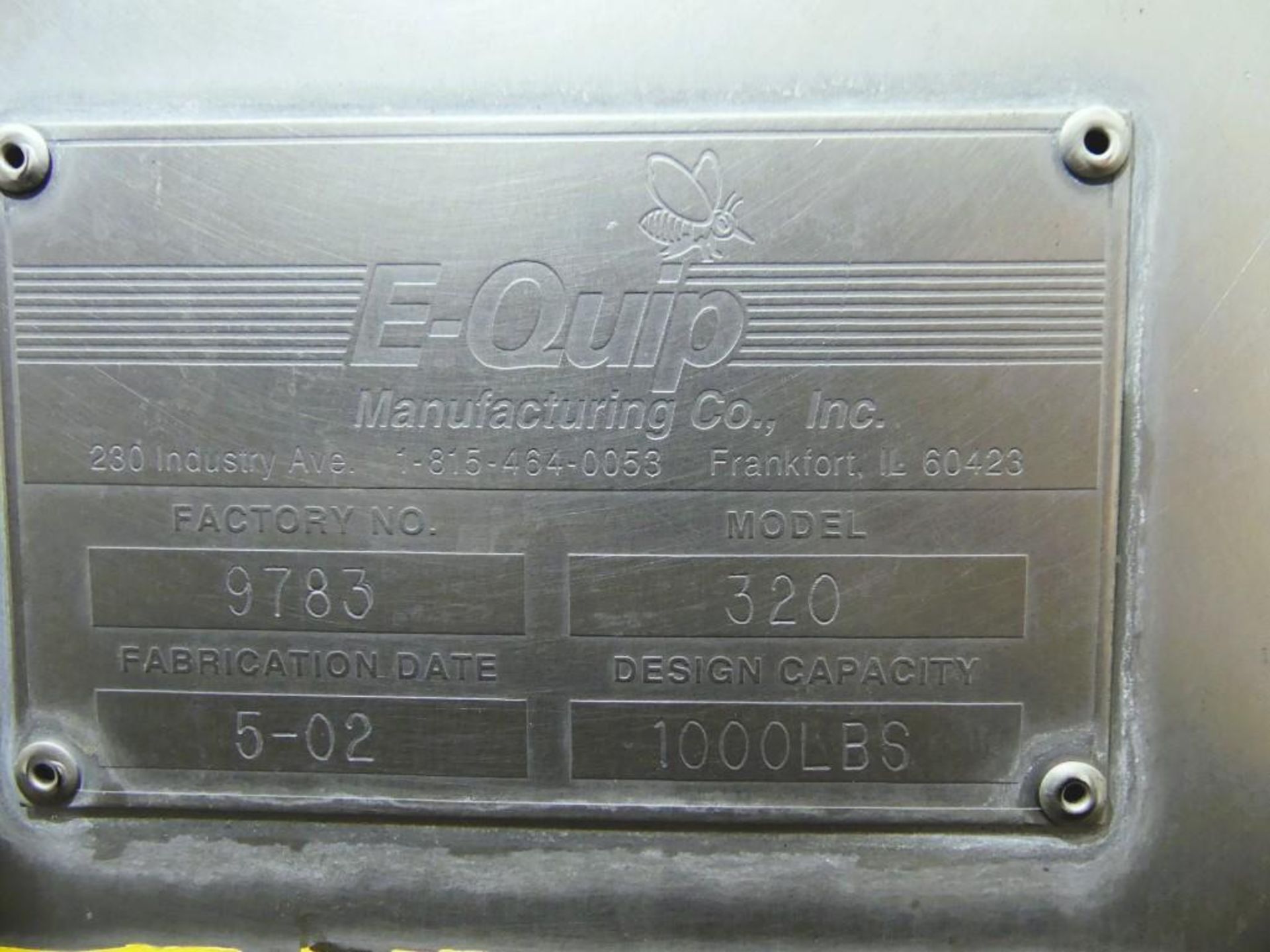 E-Quip 320 Stainless Steel Column Tote Dumper - Image 11 of 11