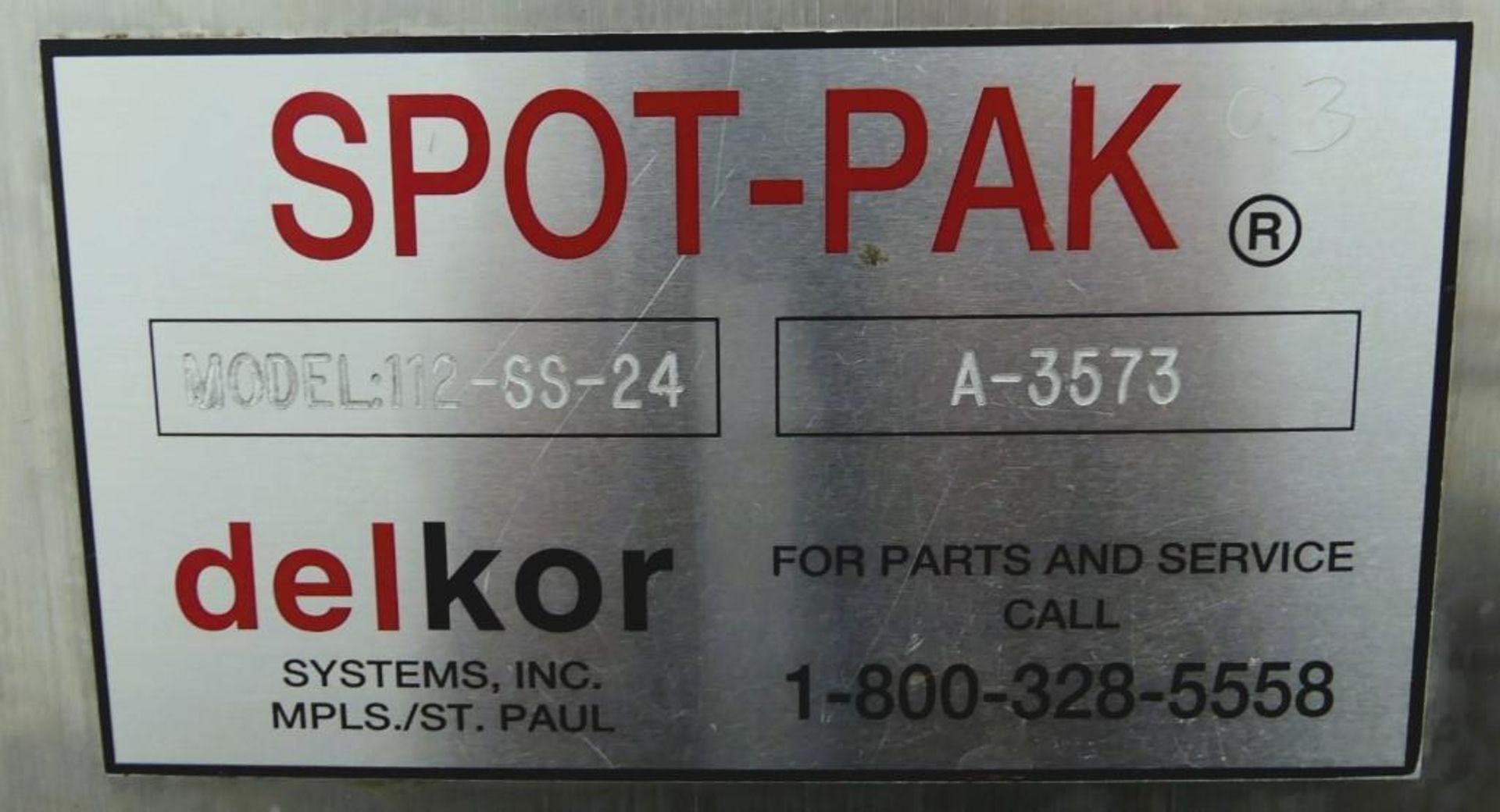 Arpac Delkor Spot-Pak 112-SS-24 Automatic Stainless Steel Shrink Bundler - Image 85 of 101
