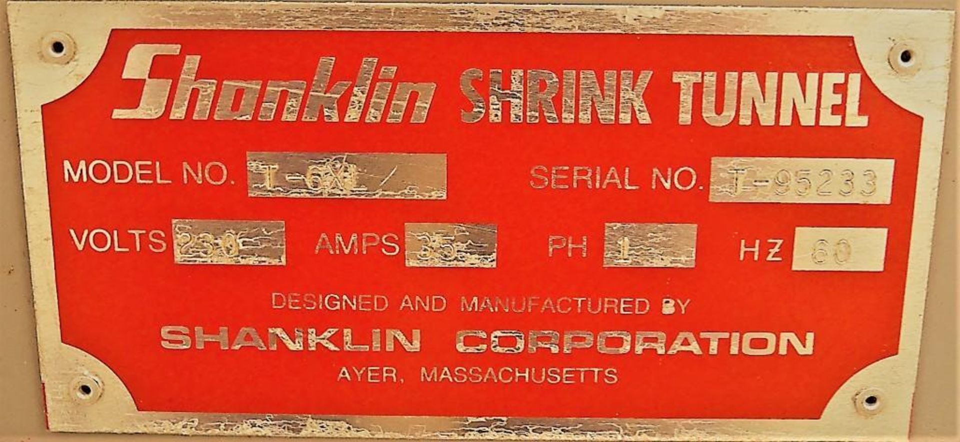 Shanklin T-6XL Heat Shrink Tunnel 18" Wide x 12" High - Bild 7 aus 7