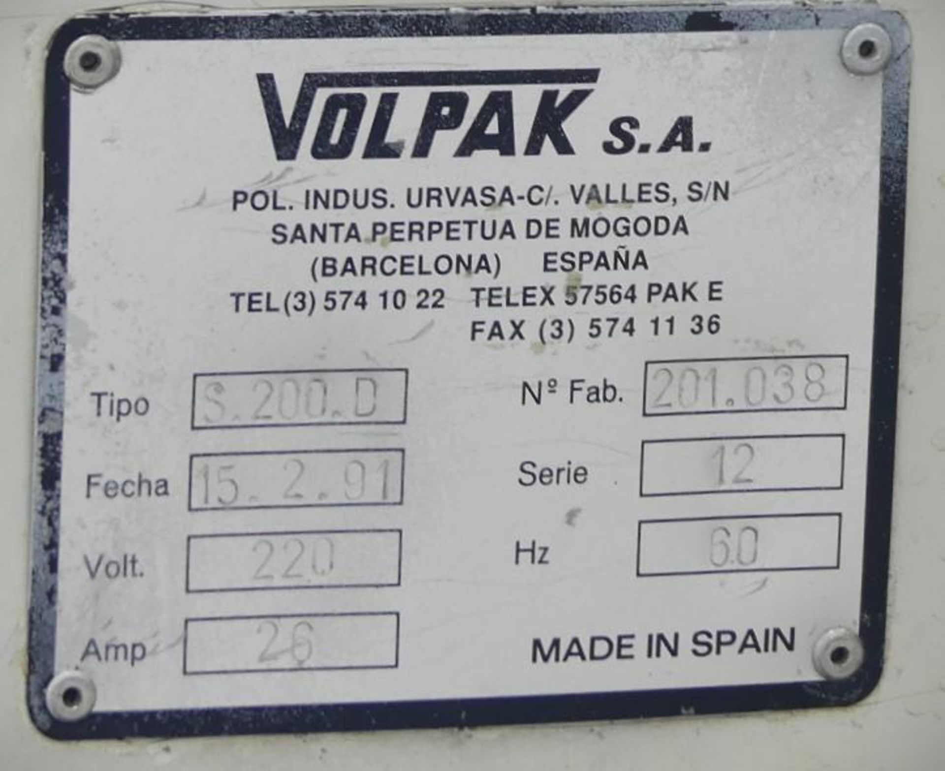 Volpak S-200-D Horizontal Form Fill and Seal - Image 55 of 56