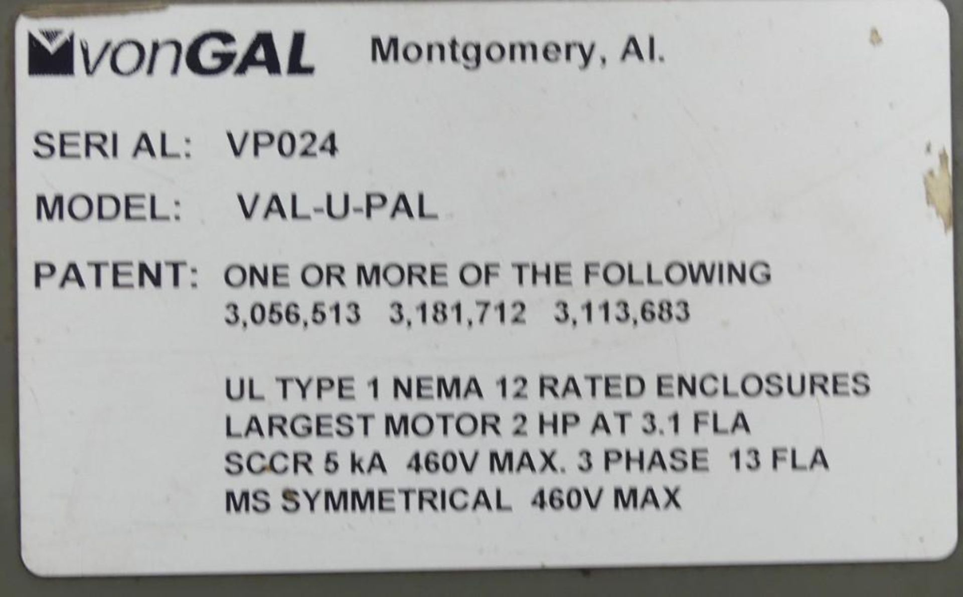 Von Gal Val-U-Pal Low Level Palletizer - Image 25 of 27