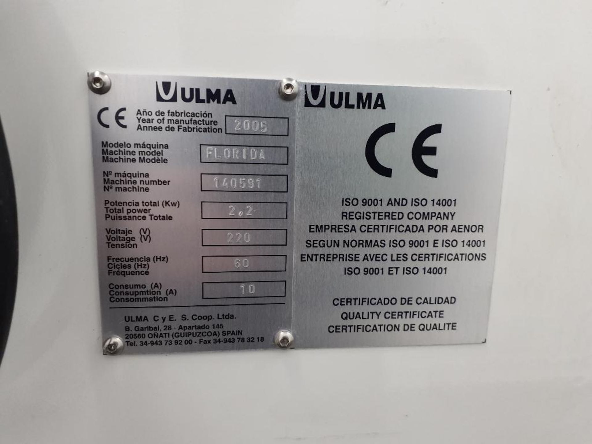 Ulma Florida Horizontal, Automatic, 1-Up, Print Registered, Flow Wrapper - Bild 12 aus 12