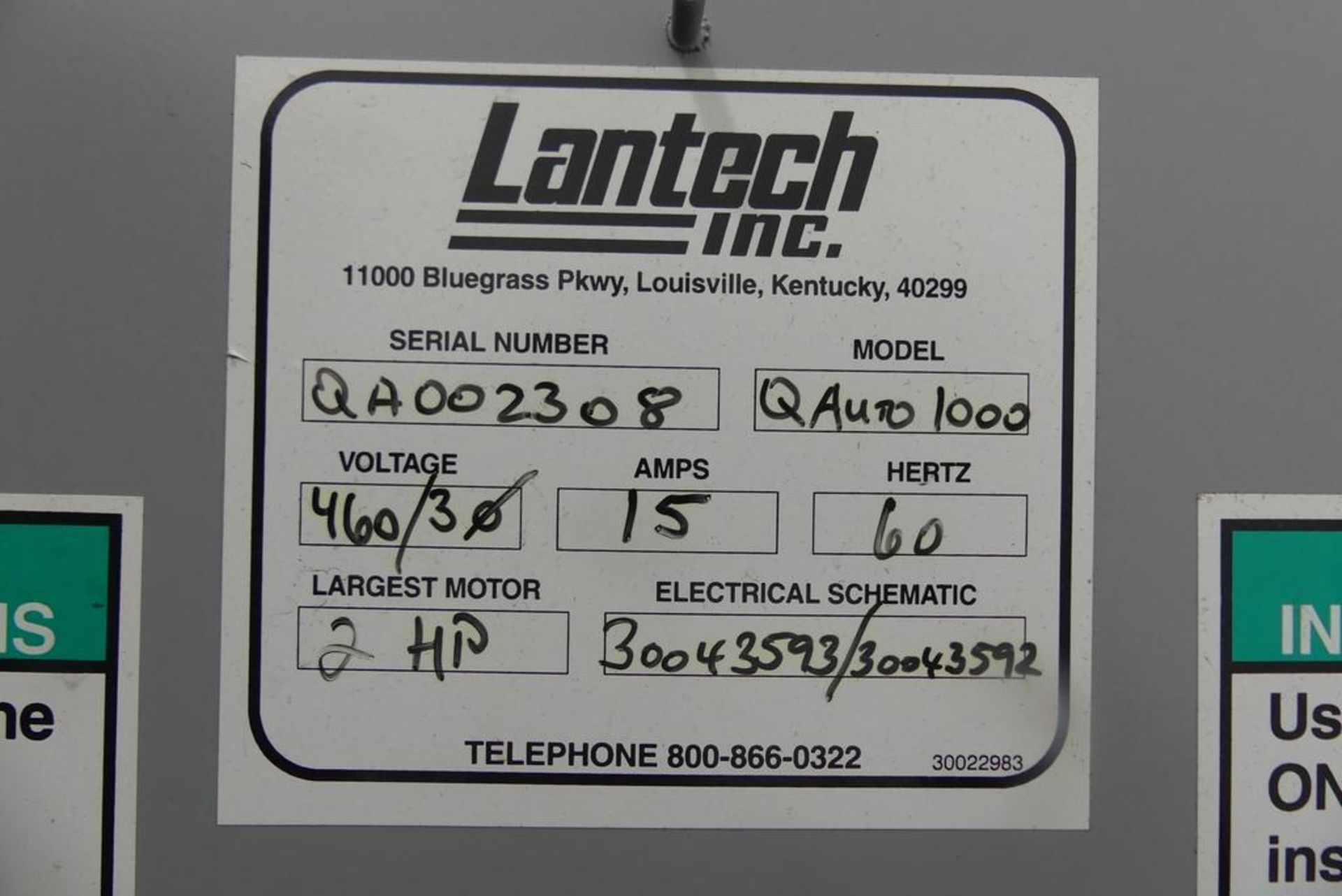 Lantech Q-Auto 1000 Turntable Stretch Wrapper - Image 18 of 22