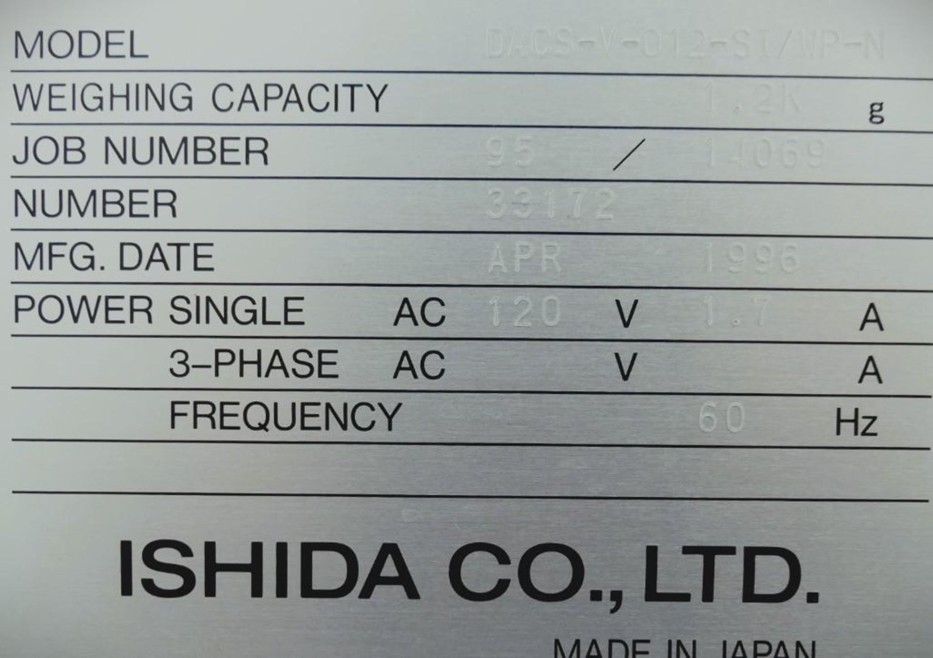 Ishida DACS-V-012-SI/WP-N Belt Checkweigher - Image 10 of 12