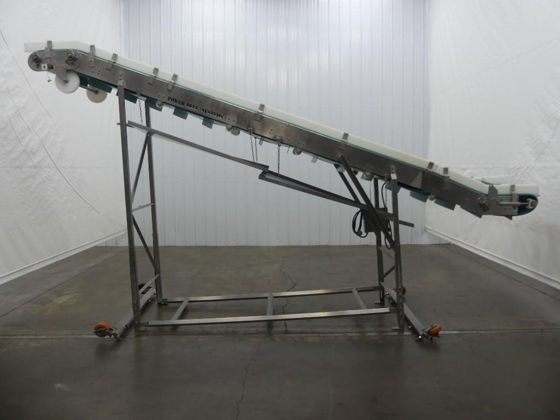 Power Belt Systems 18' L by 24" W Cleated Decline Conveyor