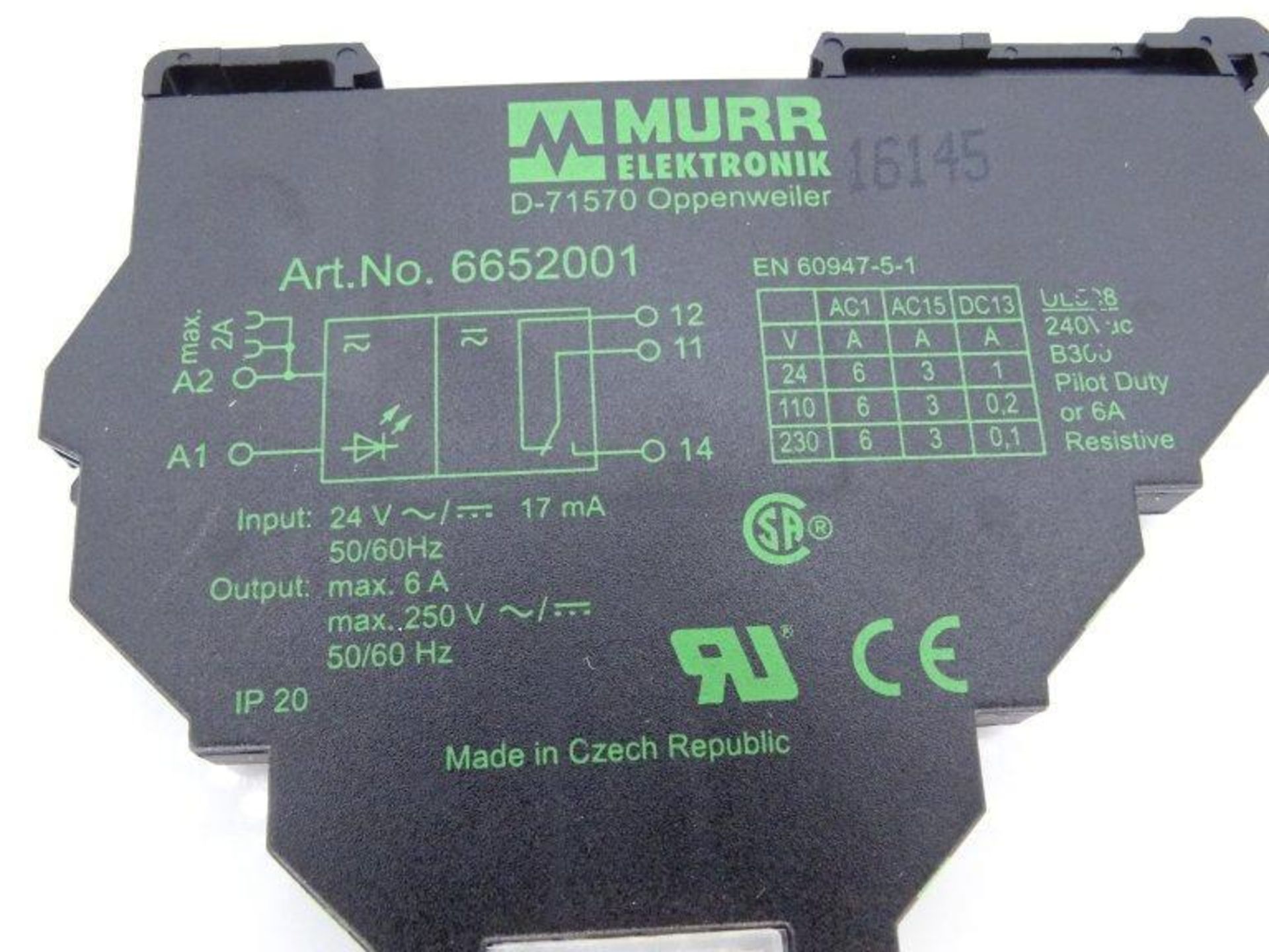 (10) MURR ELEKTRONIK 6652001 RELAY - Image 3 of 3