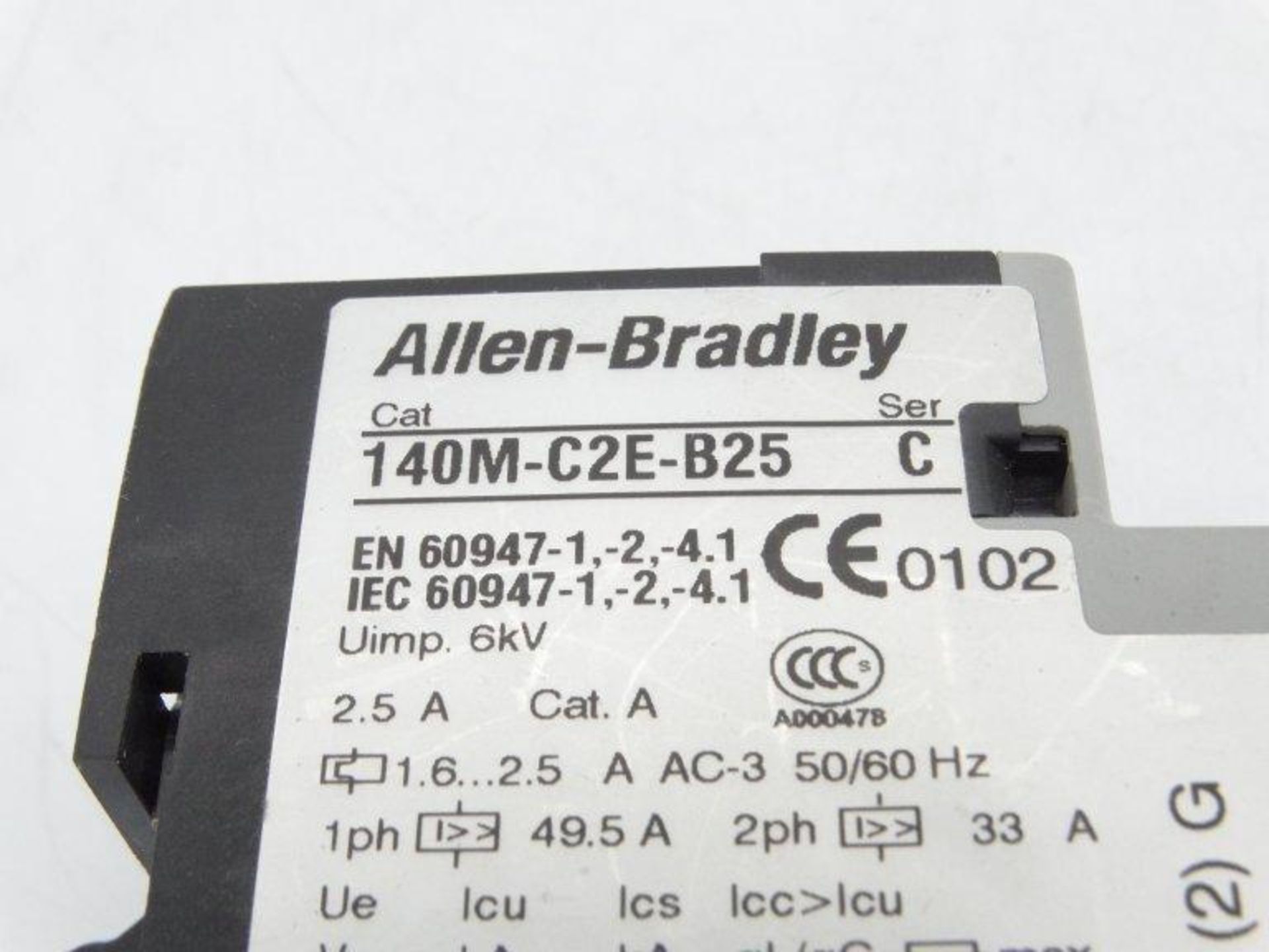 (10) ALLEN BRADLEY 140M-C2E-B25 SERIES C CIRCUIT BREAKER - Bild 3 aus 3