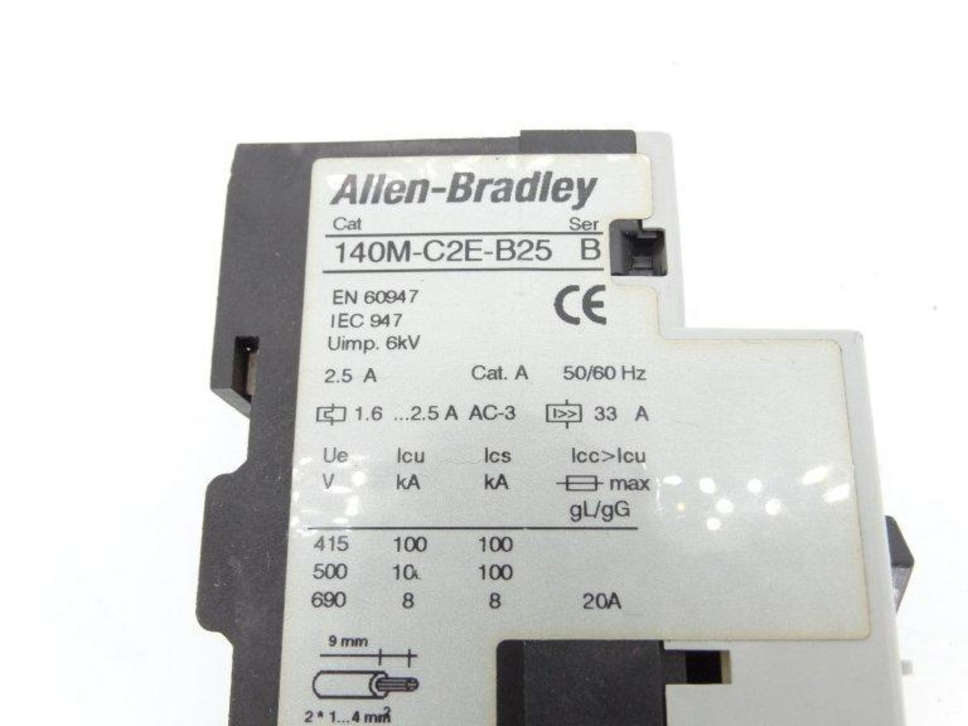 (10) ALLEN BRADLEY 140M-C2E-B25 SERIES B CIRCUIT BREAKER - Image 3 of 3