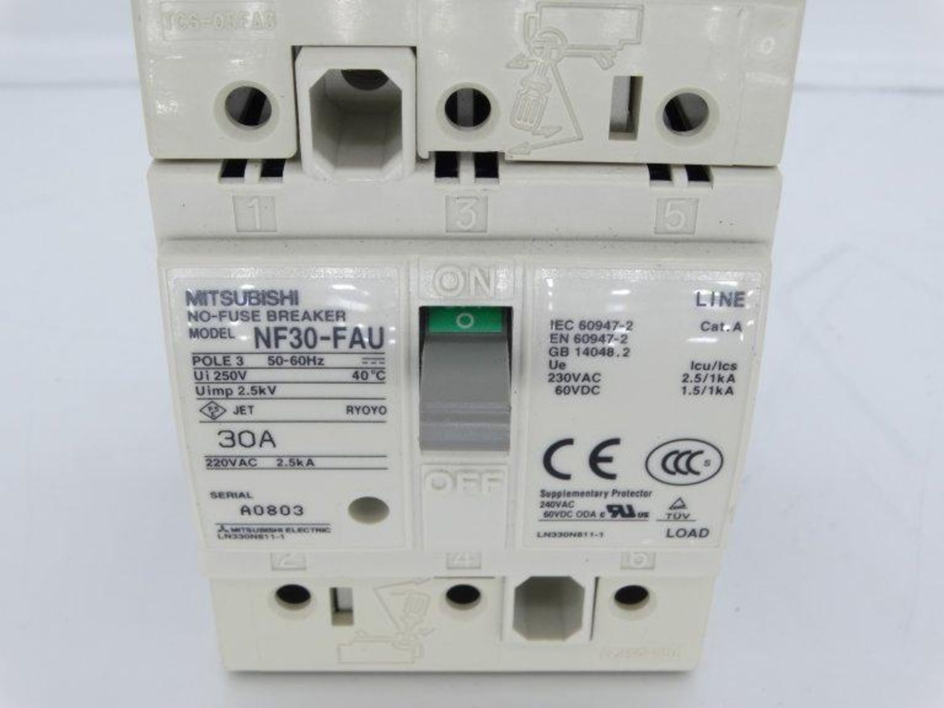 (10) MITSUBISHI NF30-FAU3P30A CIRCUIT BREAKER - Image 3 of 3