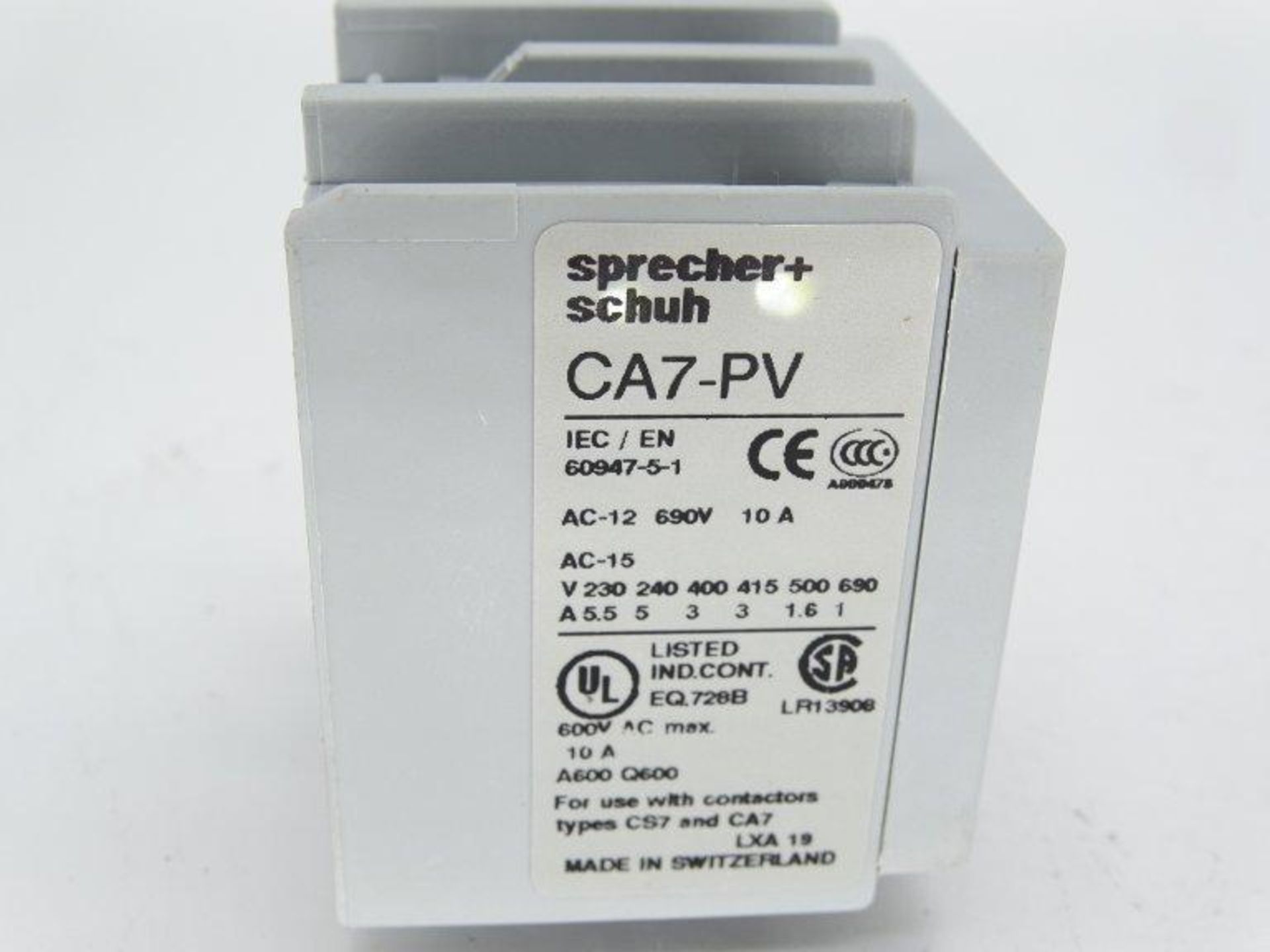 (10) SPRECHER & SCHUH CA7-PV-22 CONTACT BLOCK - Image 3 of 3