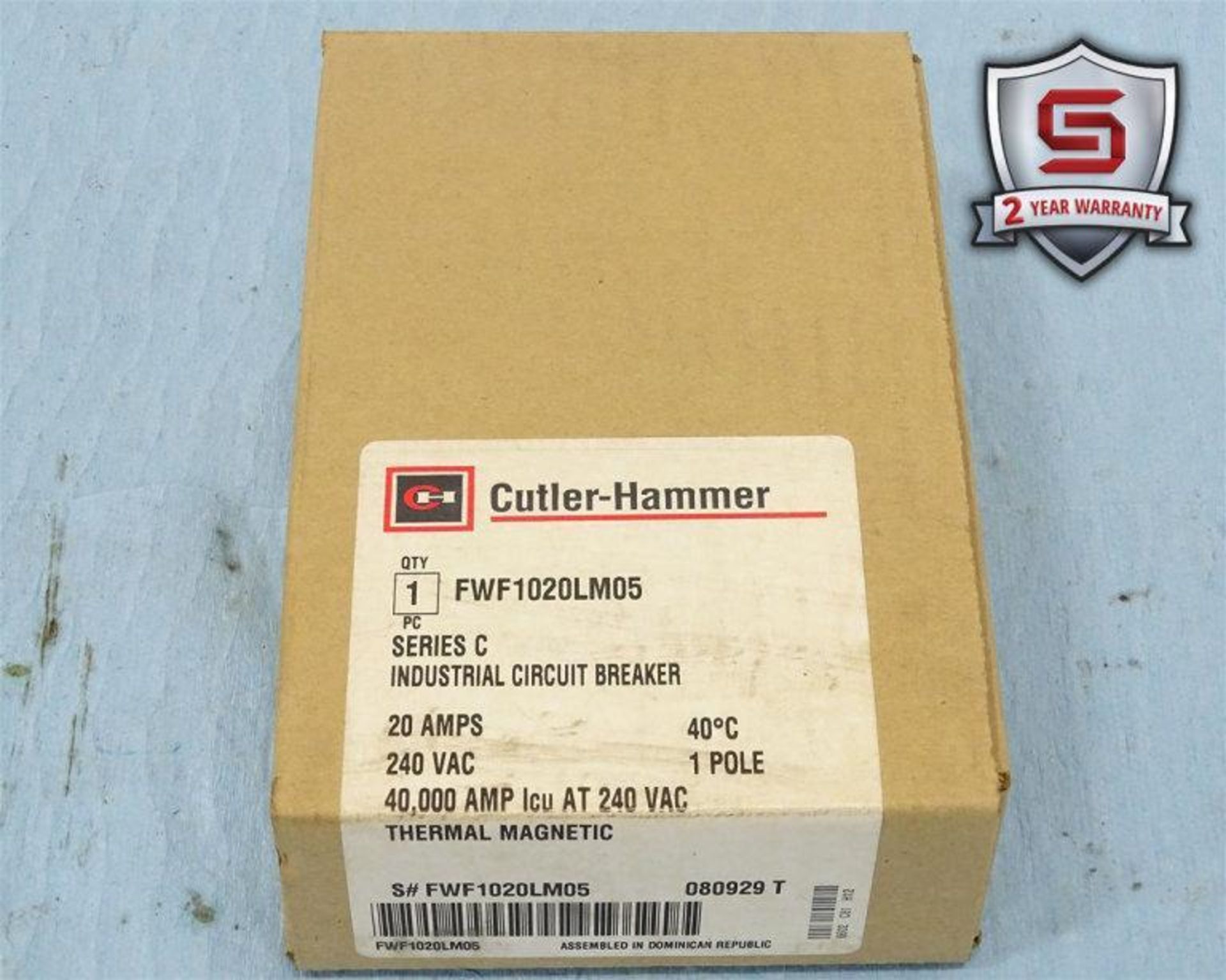 (10) Eaton Cutler-Hammer FWF1020LM05 Circuit Breaker Series C 20A 240VAC 1-Pole