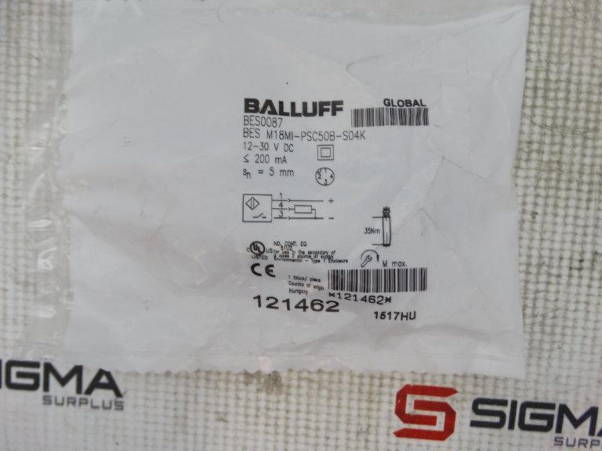 (10) BALLUFF BES M18MI-PSC50B-S04K SENSOR
