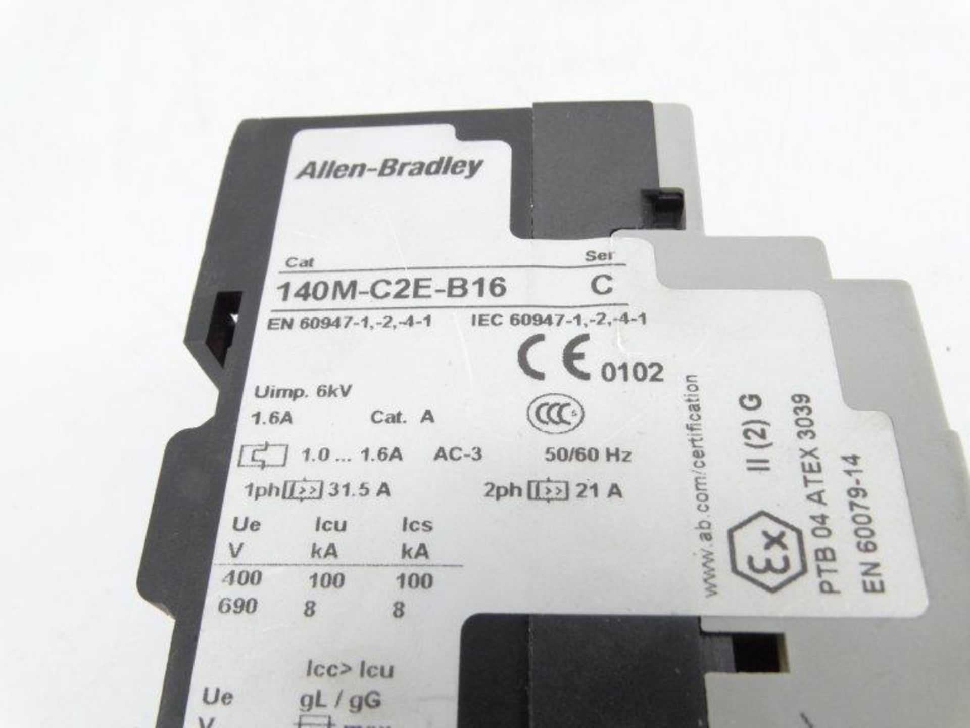 (10) ALLEN BRADLEY 140M-C2E-B16 SERIES C CIRCUIT BREAKER - Image 3 of 3