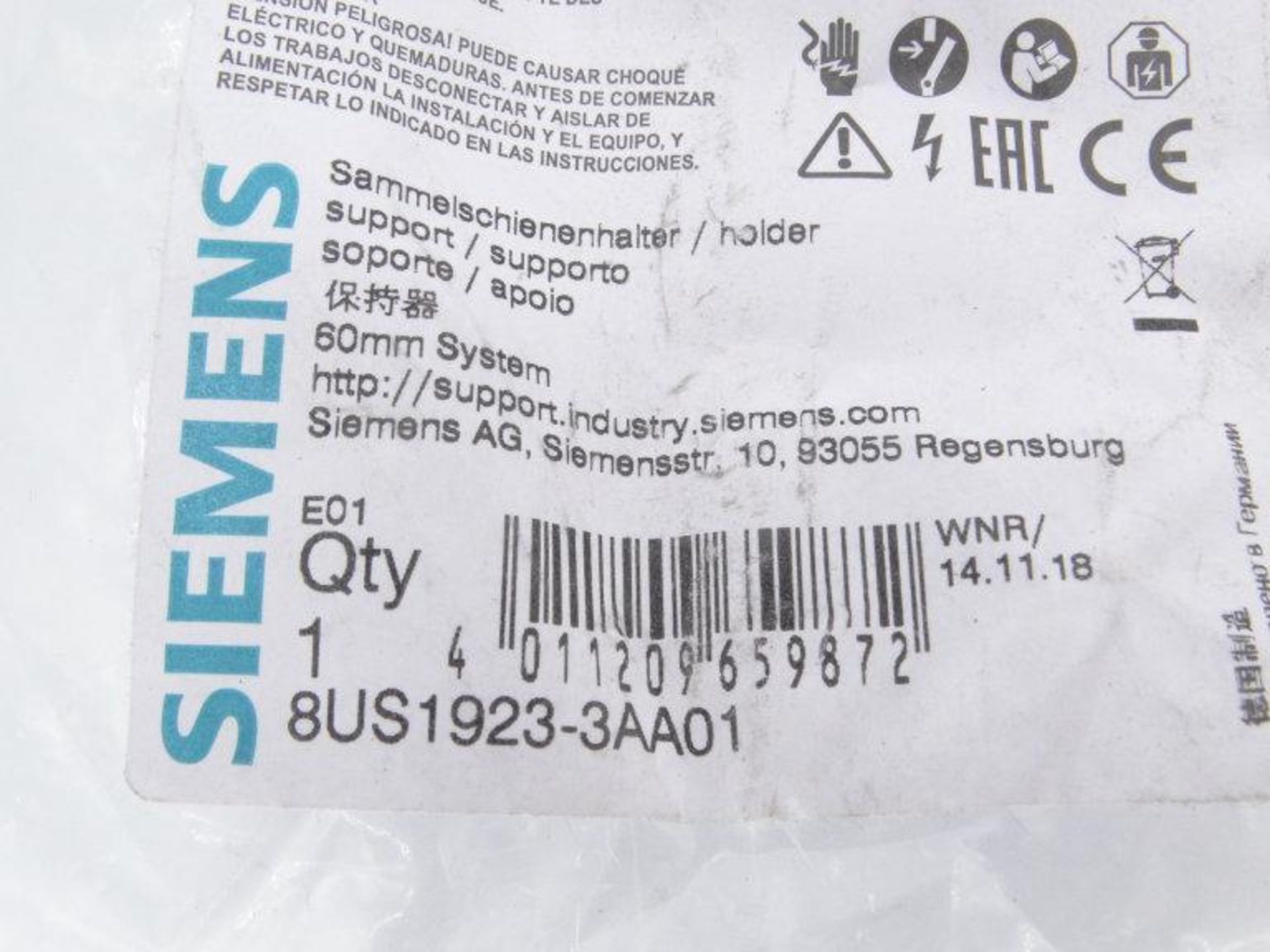 (10) SIEMENS 8US1923-3AA01 BUSBAR - Image 3 of 3