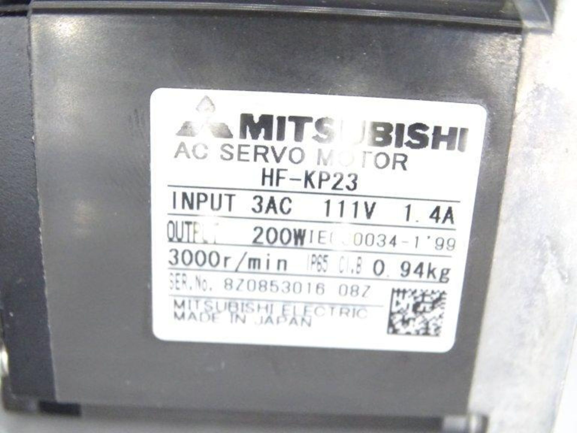 (10) MITSUBISHI HF-KP23 SERVO MOTOR - Image 3 of 3