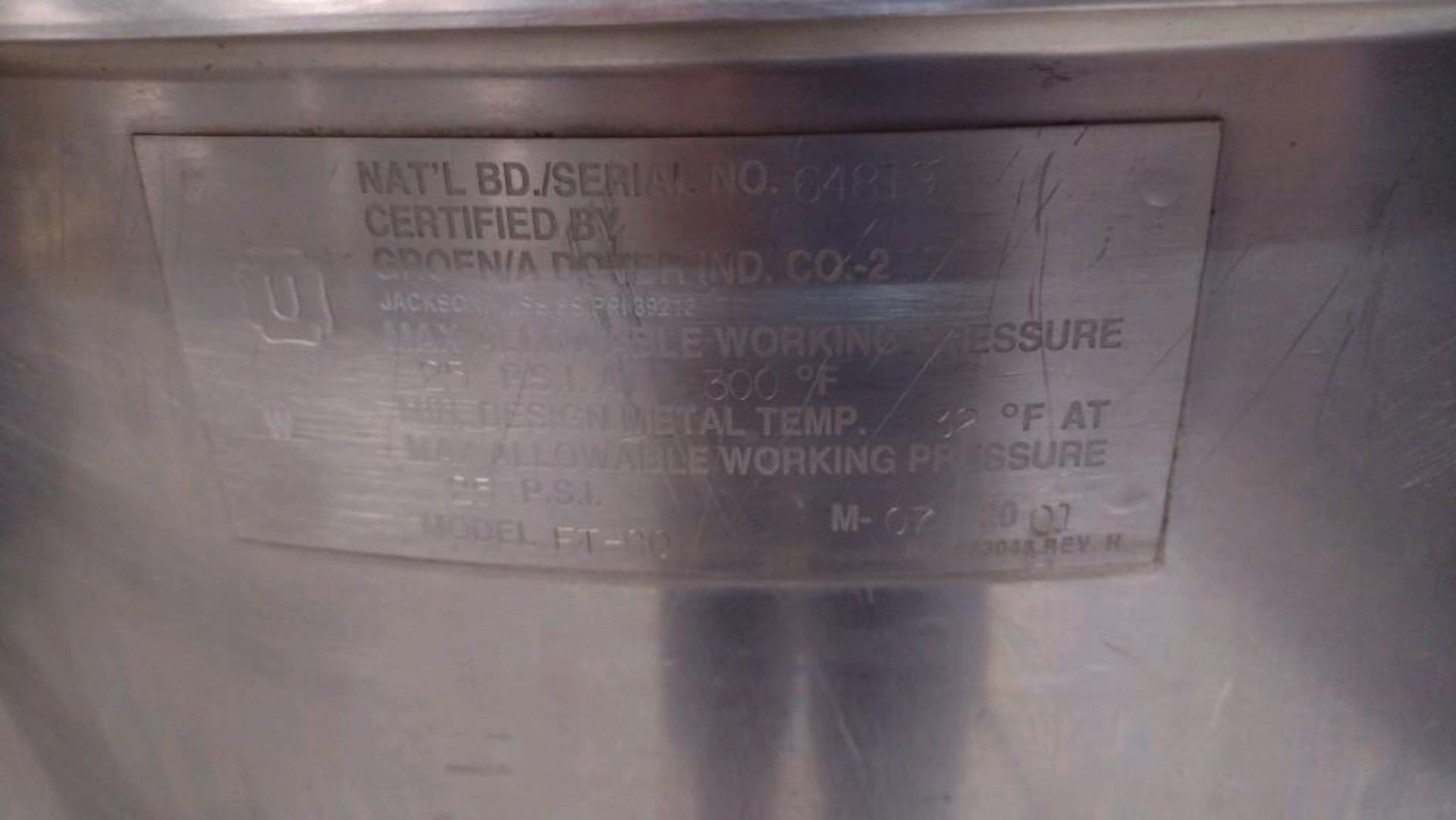Groen FT80 80 Gallon Direct Steam Stainless Steel Kettle - Image 3 of 3