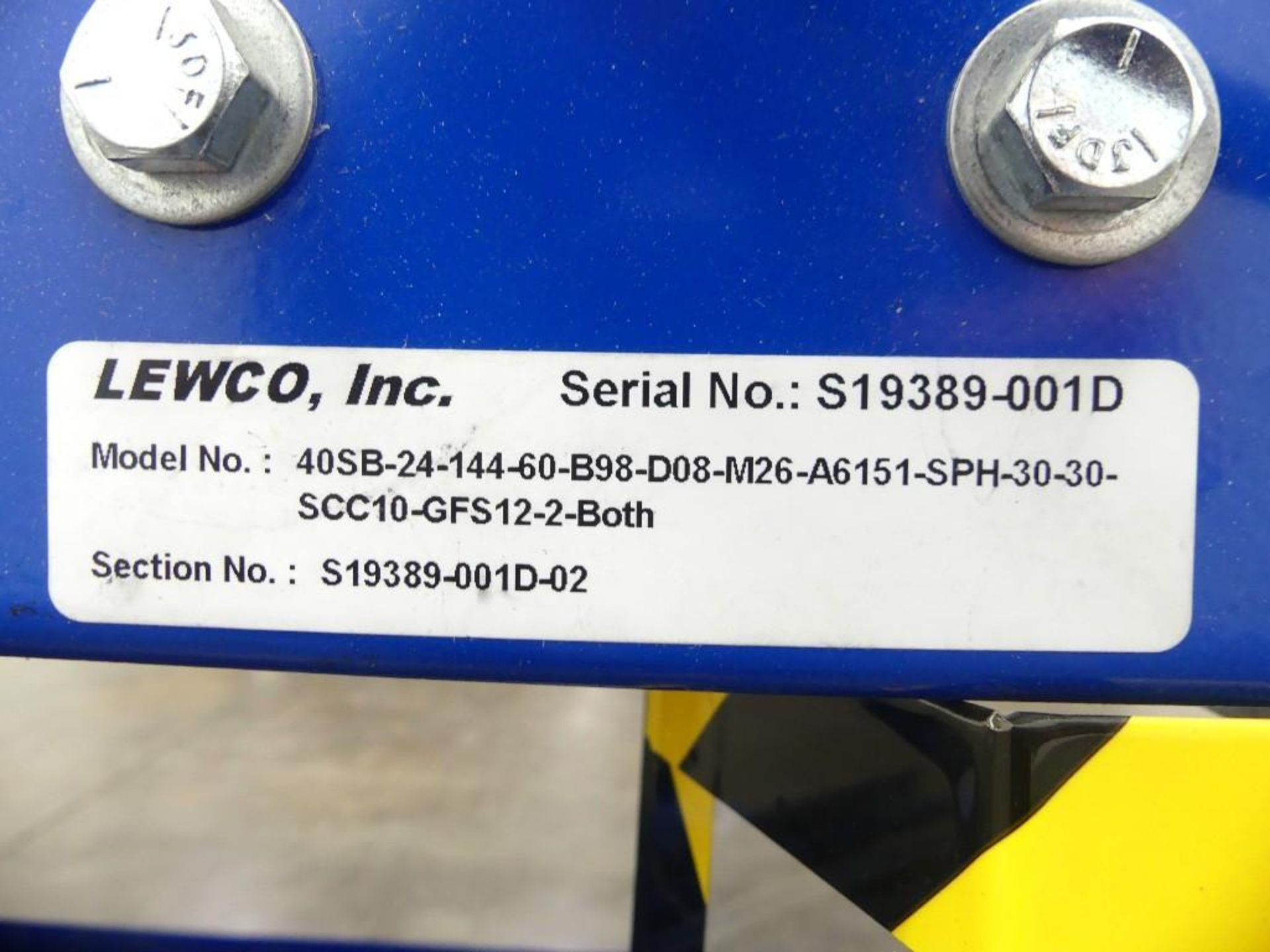 Lewco, Inc. 40SB-24-144-60-B98-D08-M26-A6151-SPH-36-36-SCC10 Low Profile Slider Bed Belt Conveyor - Image 13 of 16