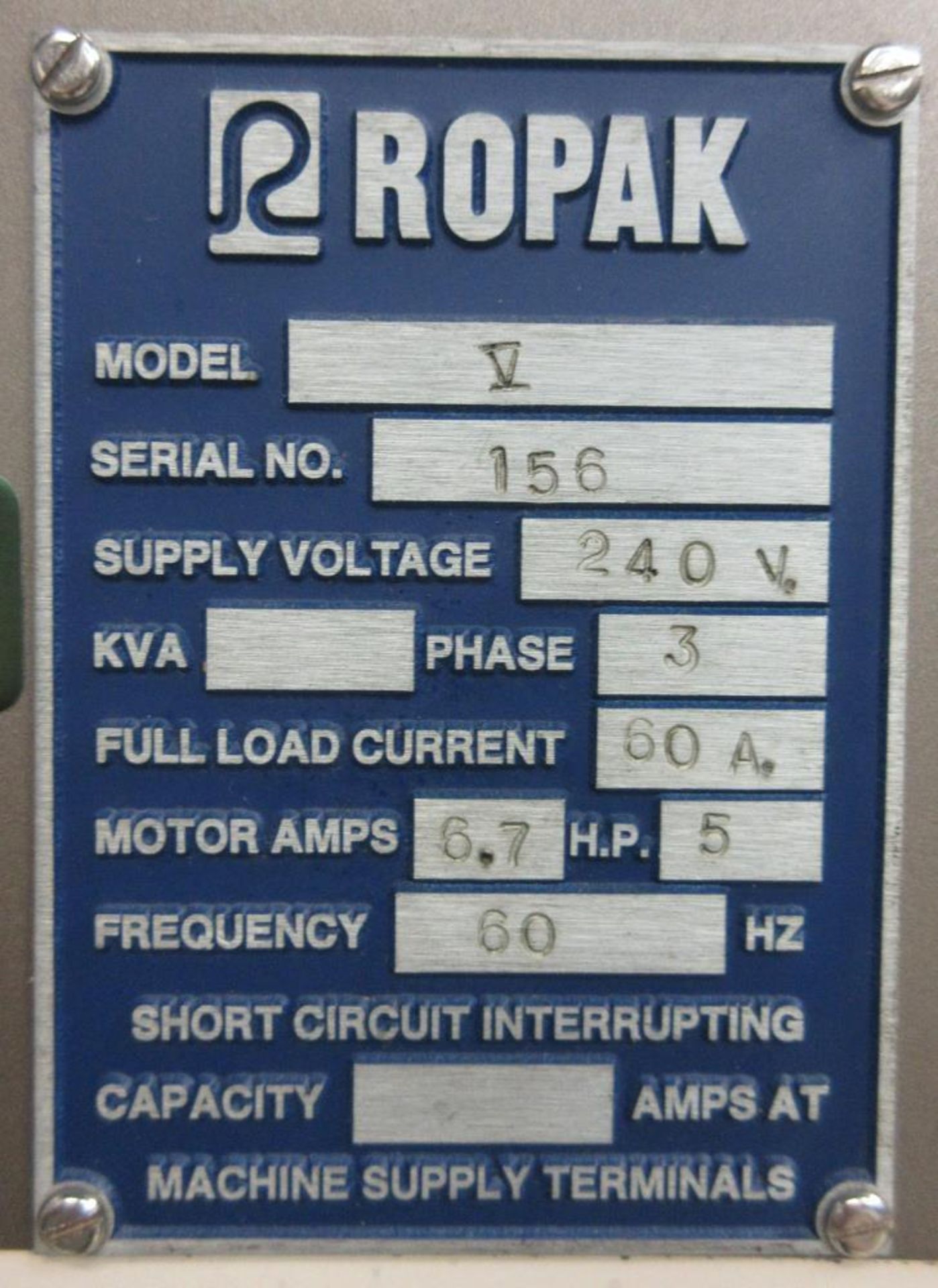 Ropak Model V High-Speed Rotary Pouch Machine with Volumetric Screw Product Feeder - Image 30 of 30