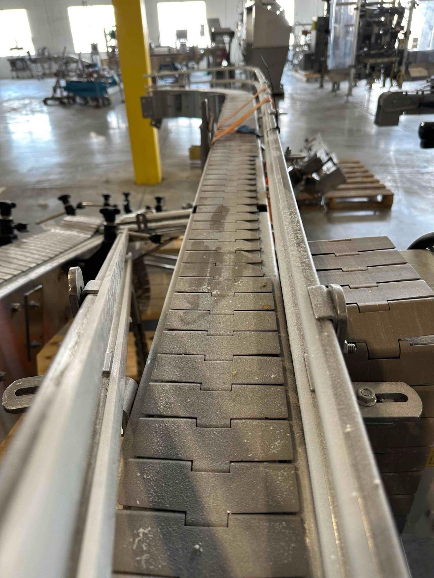 108" L by 4" wide Stainless steel Plastic table-top conveyor - Image 2 of 7