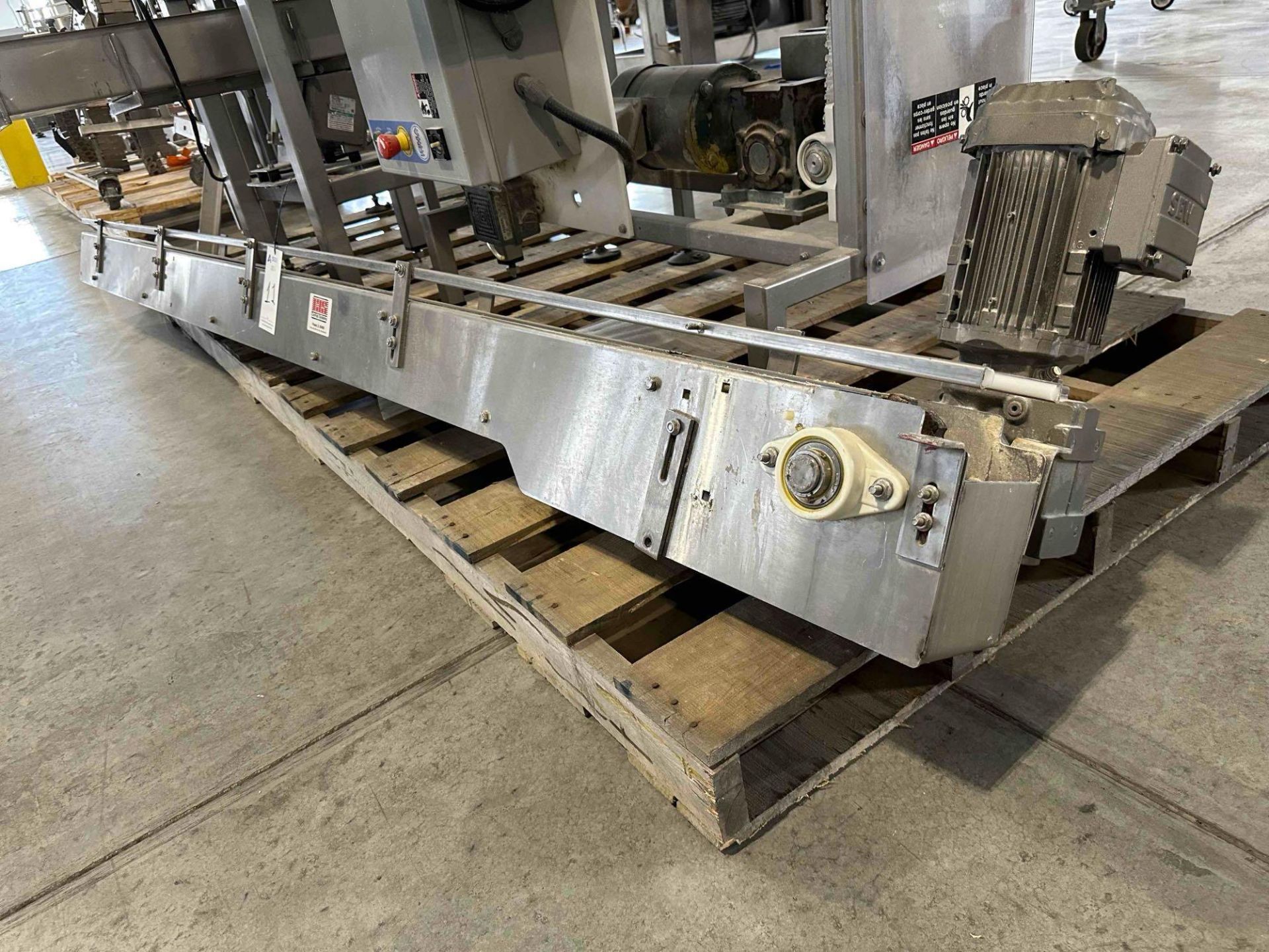 115" L by 4" W Stainless Steel conveyor