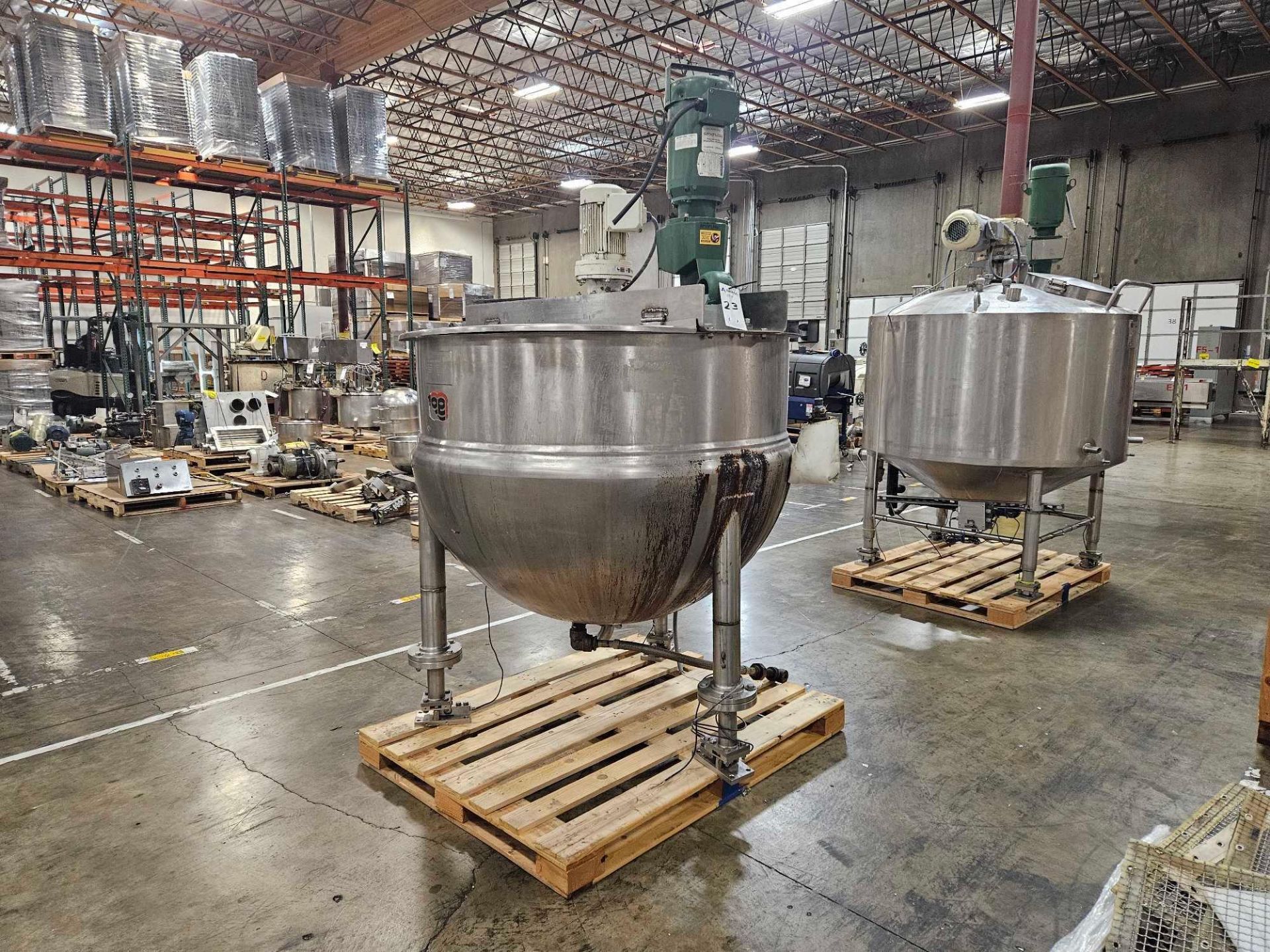 Lee Industries 250 Gallon Stainless Steel Triple Agitated Mixing Kettle - Image 6 of 26