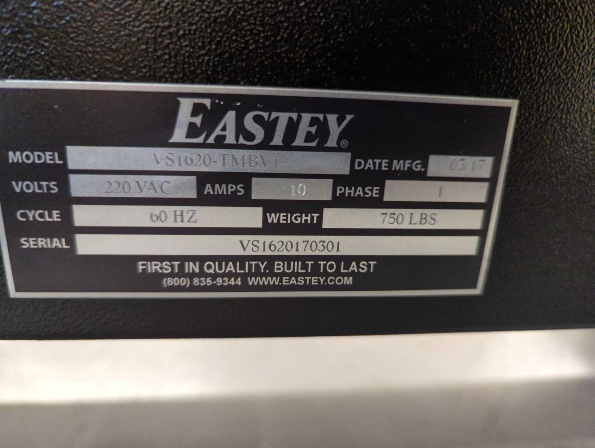 Eastey VS1620-TMBV1 L-Bar Sealer with Heat Shrink Tunnel System - Image 7 of 15