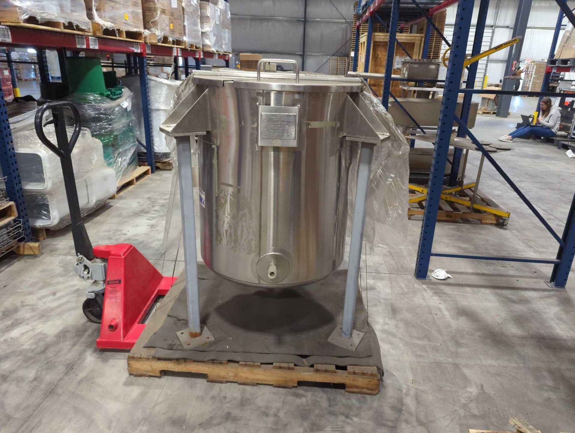Apache Stainless Equipment 75 Gallon Stainless Steel Dimple Jacketed Tank