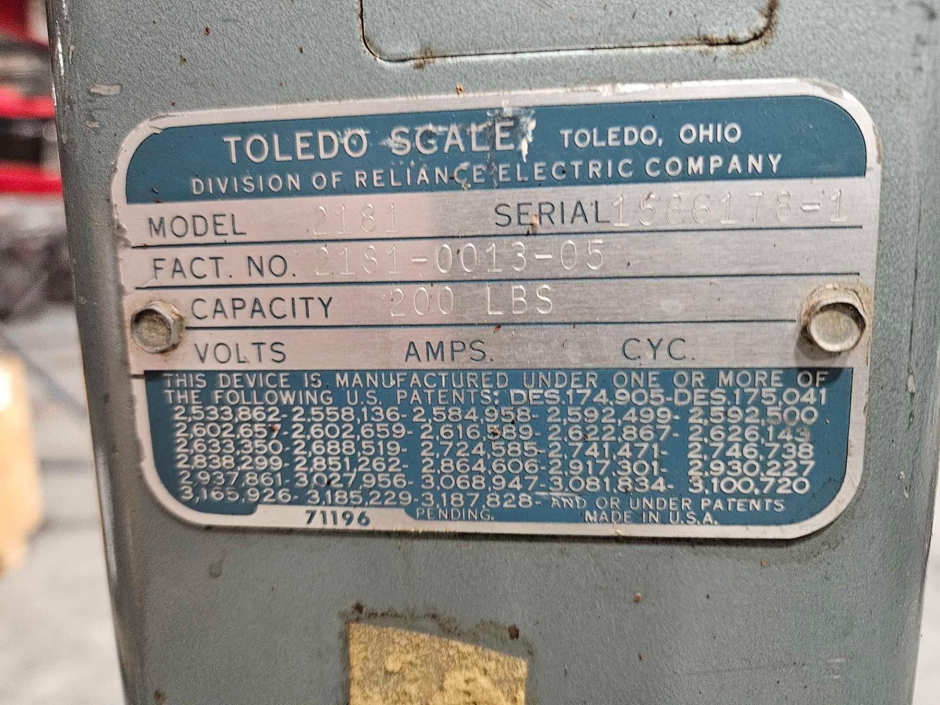TOLEDO MODEL# 2182 FLOOR SCALE - Image 10 of 10