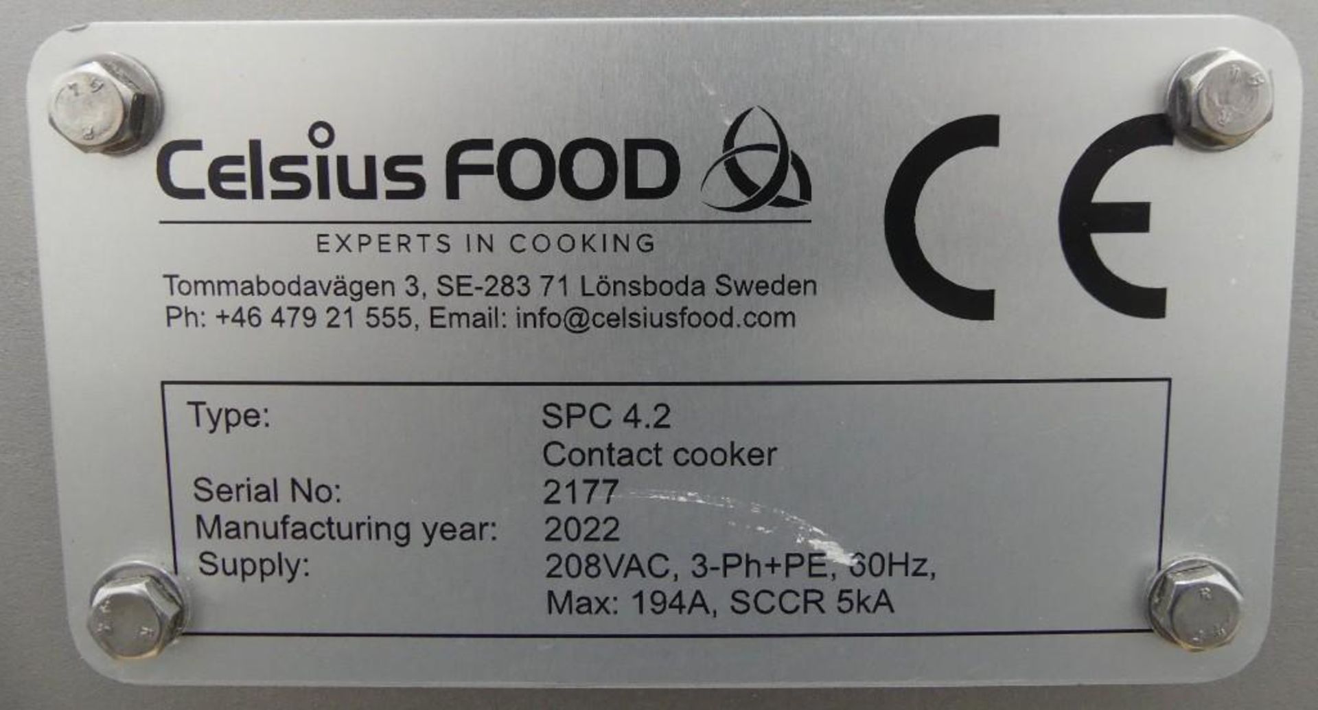 Celsius SPC 4.2 Stainless Steel Contact Cooker - Image 36 of 39